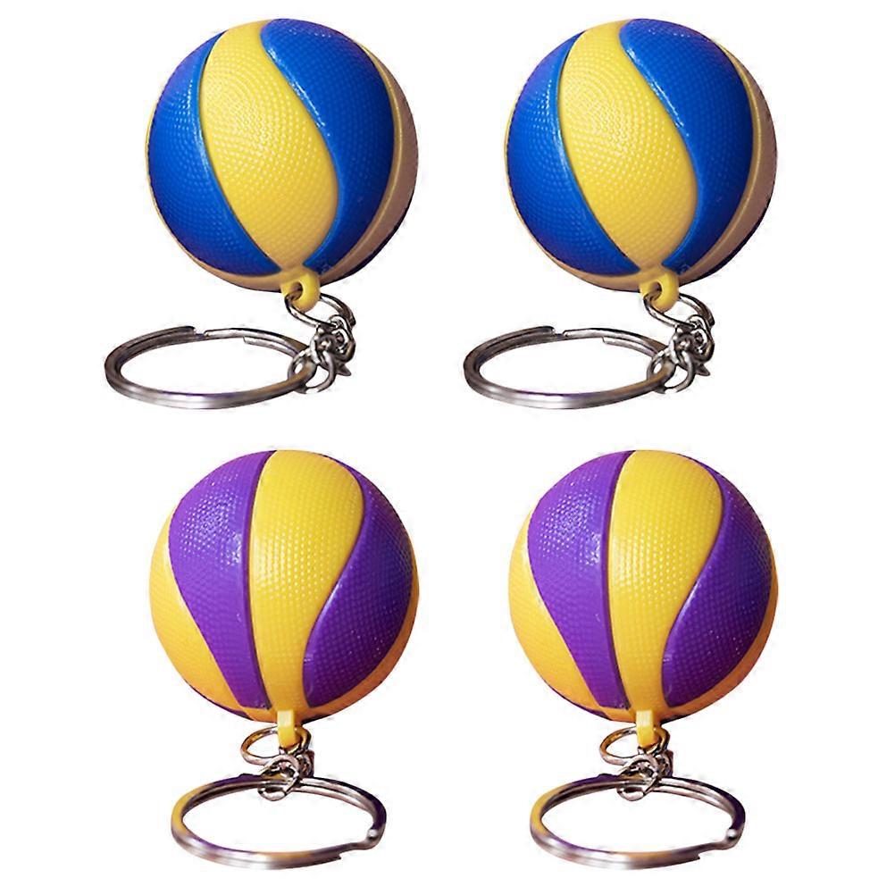 Assorted Color Volleyball Key Chain 16 Pcs Ideal For Gift Giving And Backpack Decoration Sturdy Reliable Key Holding