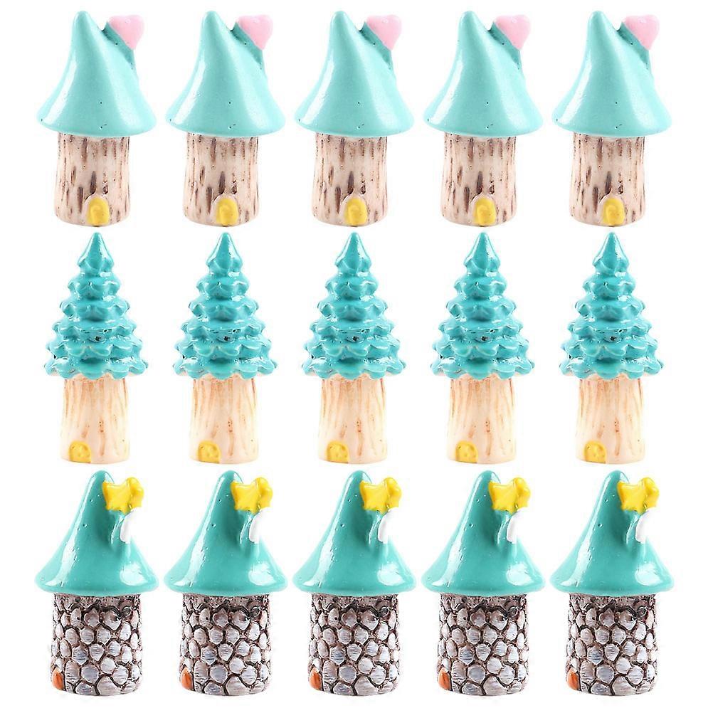 Mini-Landscape Ornament Handcraft Adorn Design Flower Pot Landscape Assorted Color 15Pcs