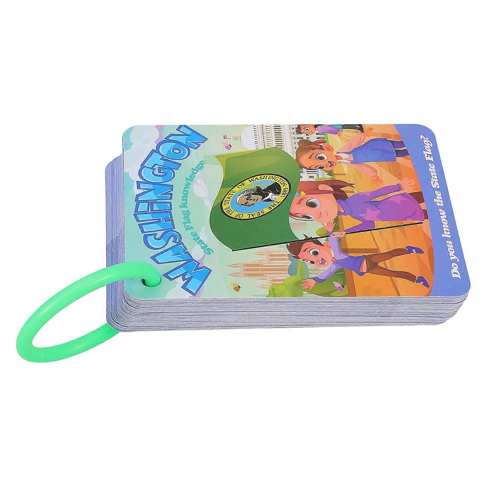 Us State Flag Flash Cards for Educational Learning 1Set for Kids