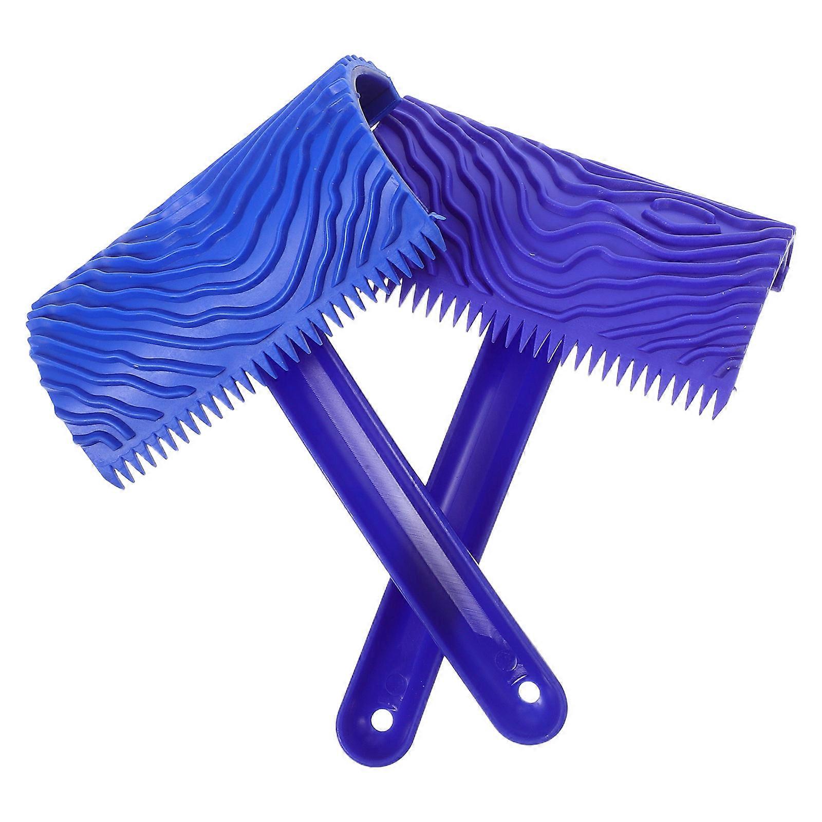 Rubber Pattern Paint Roller Tool Set For Indoor Outdoor Decoration And Home DIY Improvement Projects In Blue