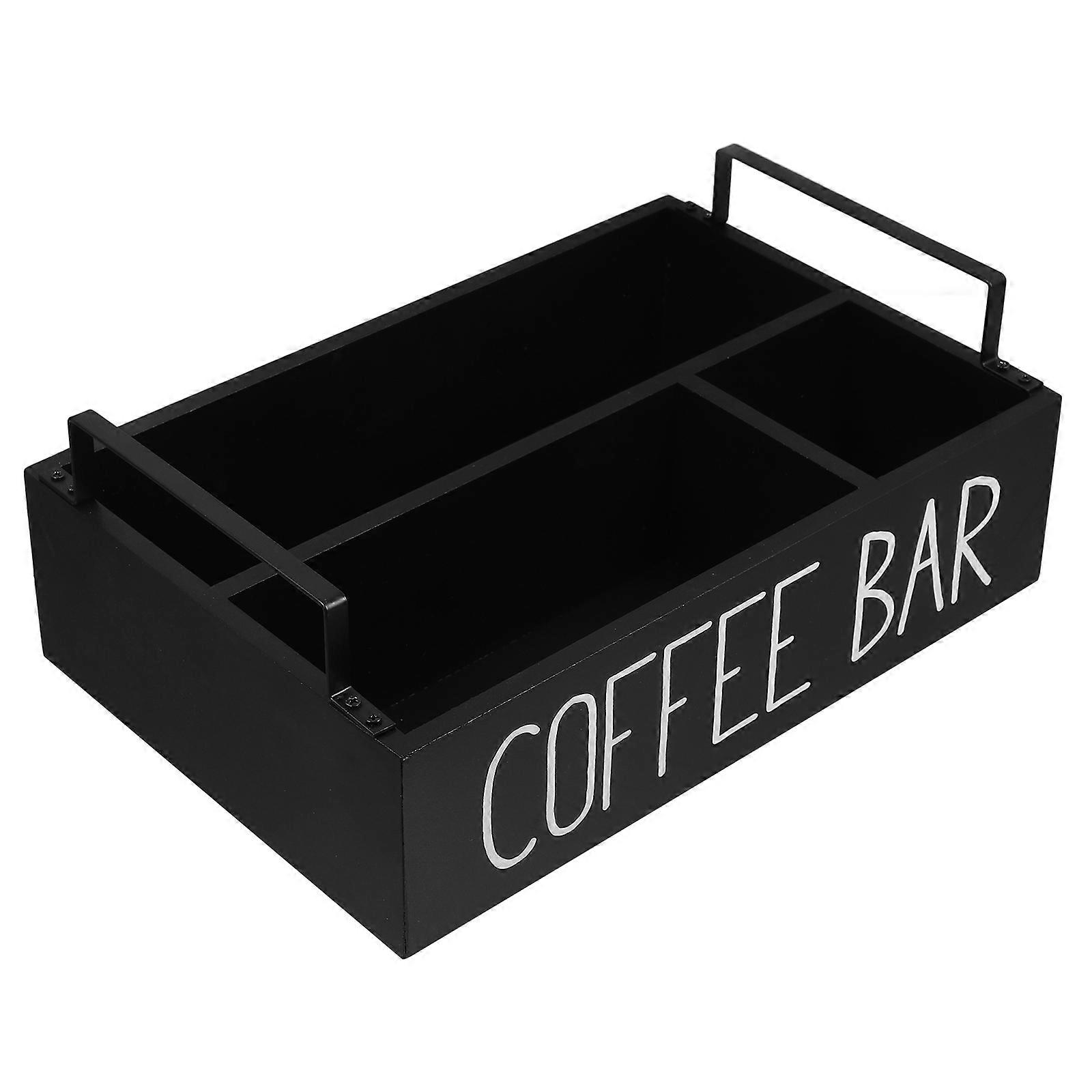 Tea Bag Storage Wooden Organizer Box for Storage 2Pcs Multi-Compartment Holder