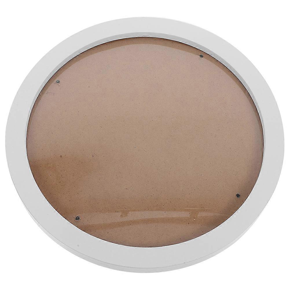 White Round Picture Frame Wall Mounted Display 3Pcs for Living Room