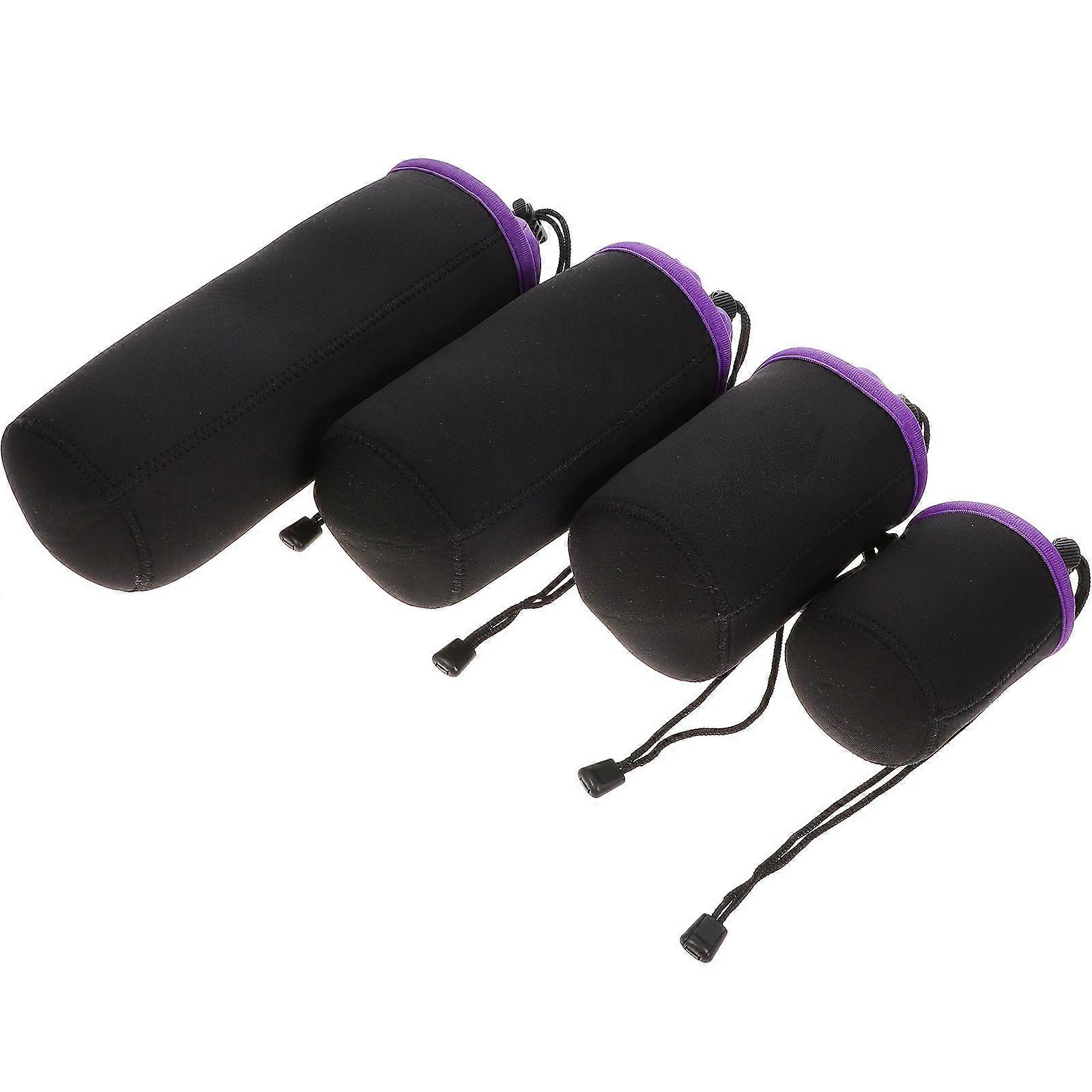 Camera Lens Bags Drawstring Storage Pouches Protective Cases 20Pcs Purple