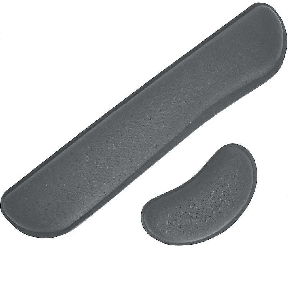 Gel Memory Foam Wrist Support, Ergonomic Design, Set of 2 Gray