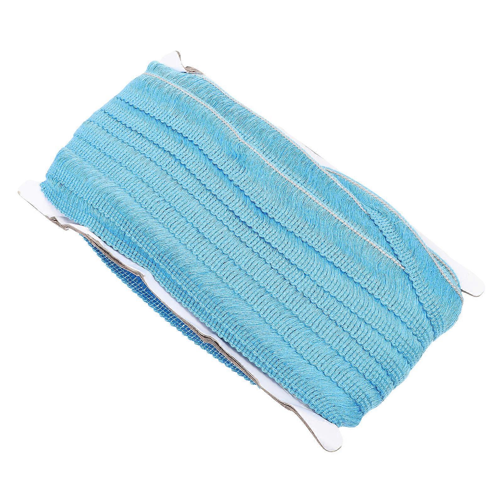 Fringe Lace Trim Ribbon for DIY Sewing 2Pcs Sky-Blue Polyester Material