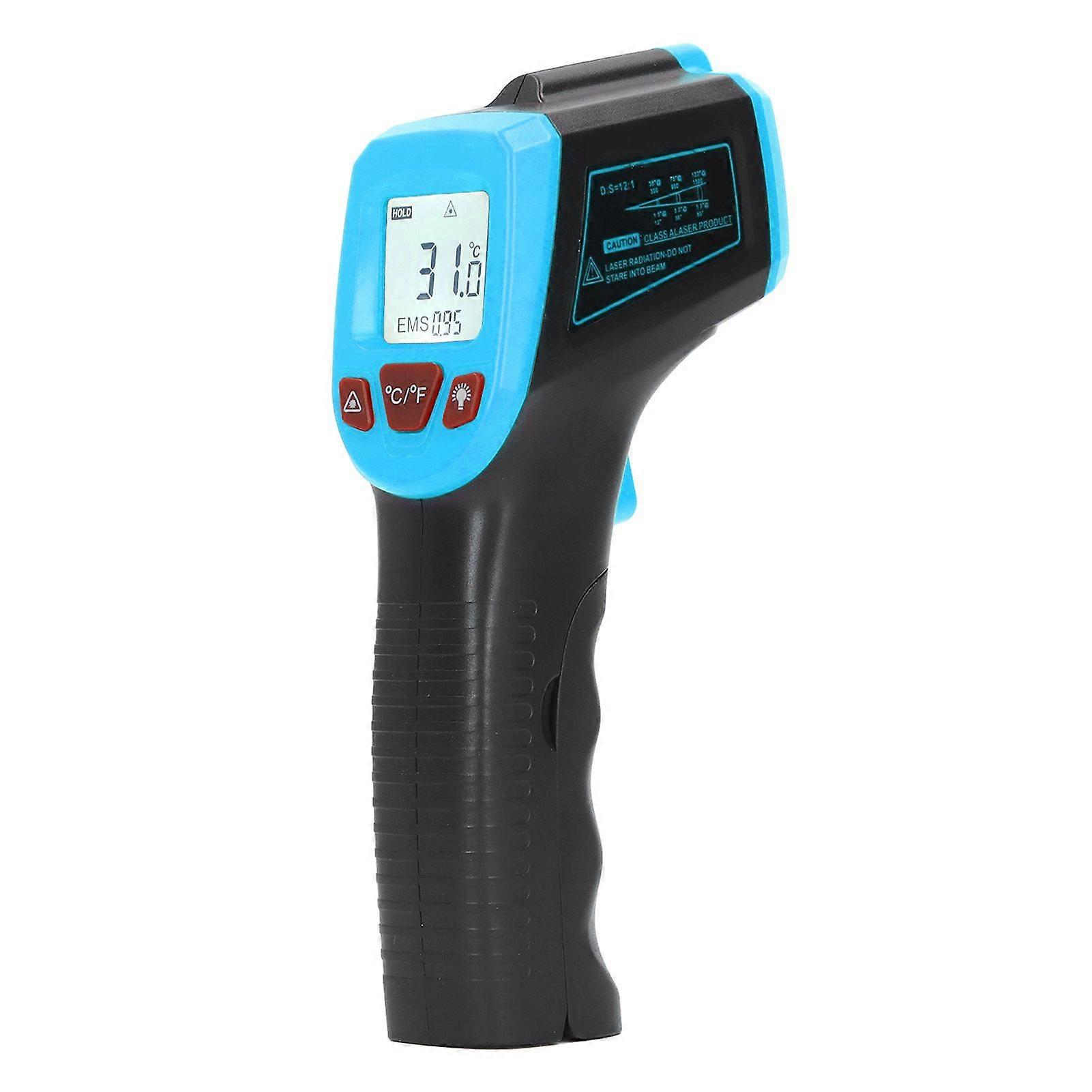 Temperature Measuring Gun Handheld Non Contact Infrared ABS Housing Digital Temperature Gun for Industrial Blue