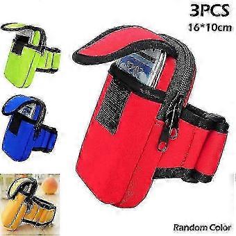 3pcs Waterproof Mobile Phone Holder & Wallet Bag for Outdoor Sports - Arm Pouch for Running & Fitness Activities