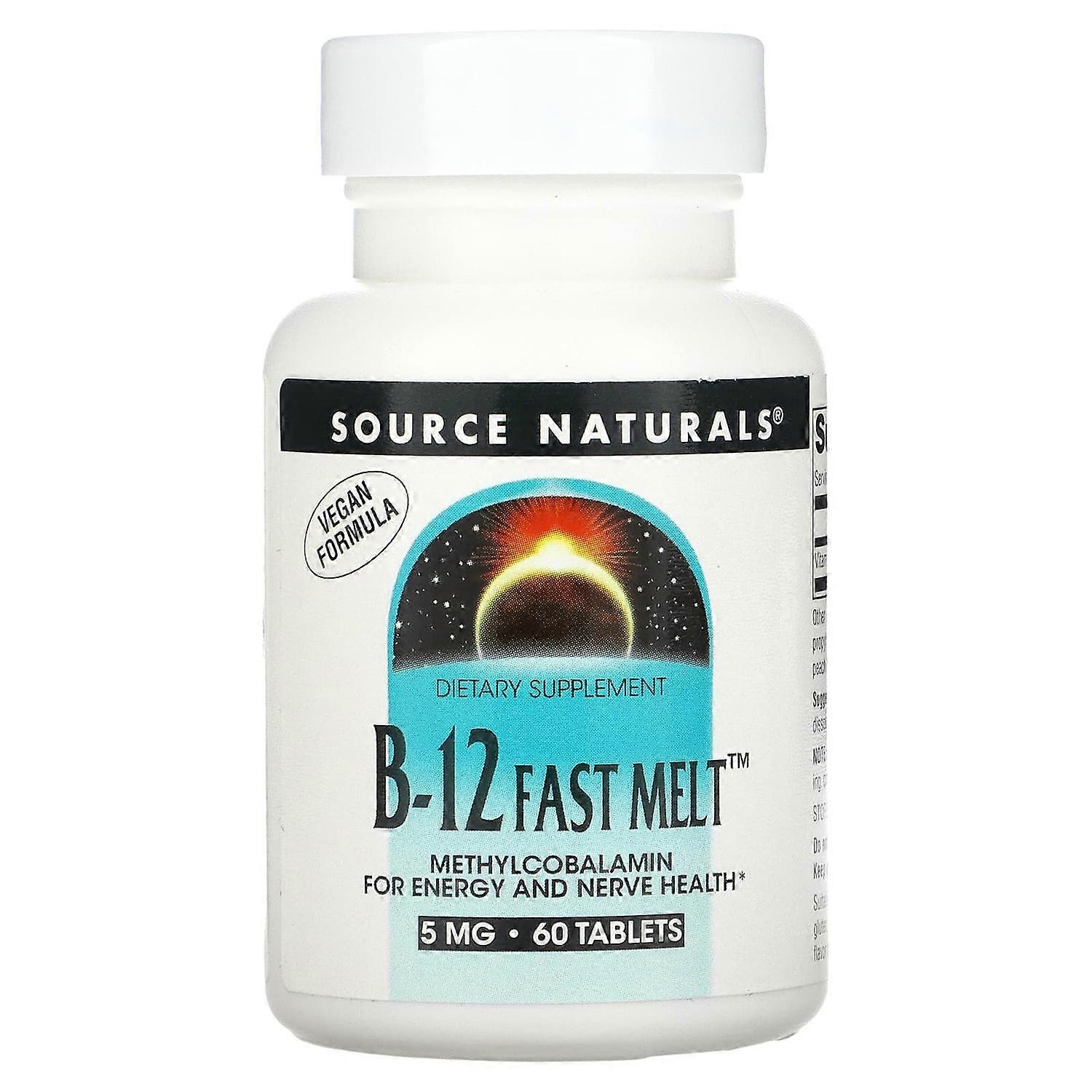 Source Naturals, B-12 Fast Melt, 5 mg, 60 Tablets