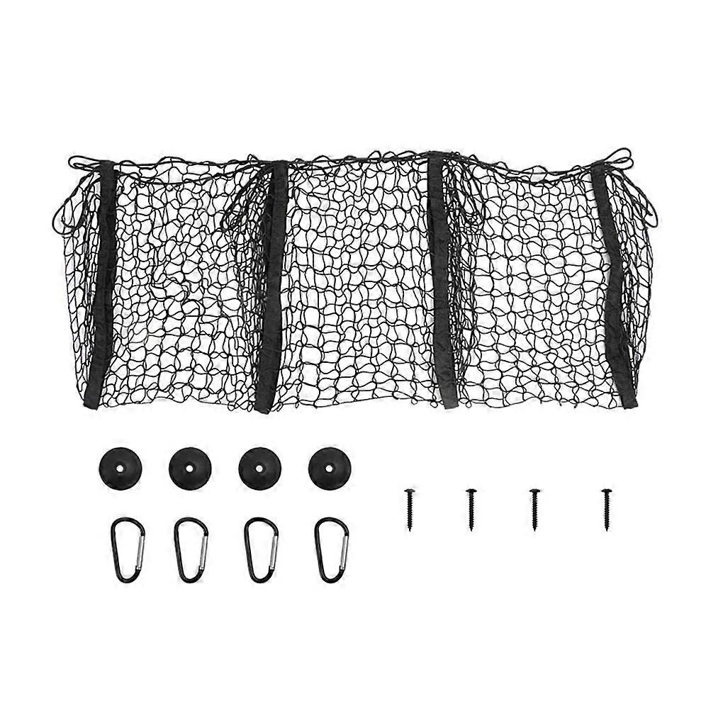 Car Trunk Net Bag Storage Bag Organizer 3-Grid Universal Large Capacity