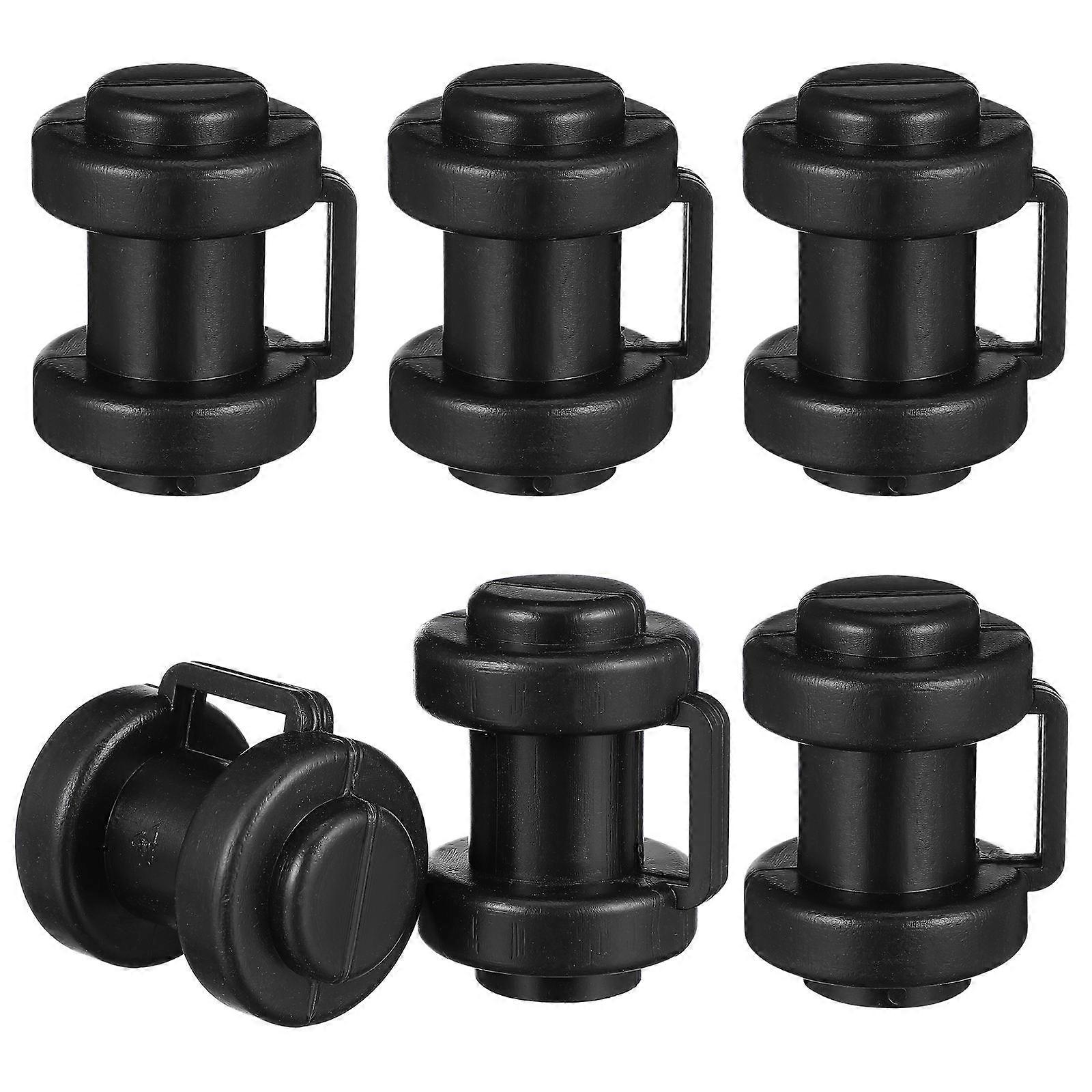 Black Plastic Trampoline Rod Covers for Safety 6Pcs Replacement Caps