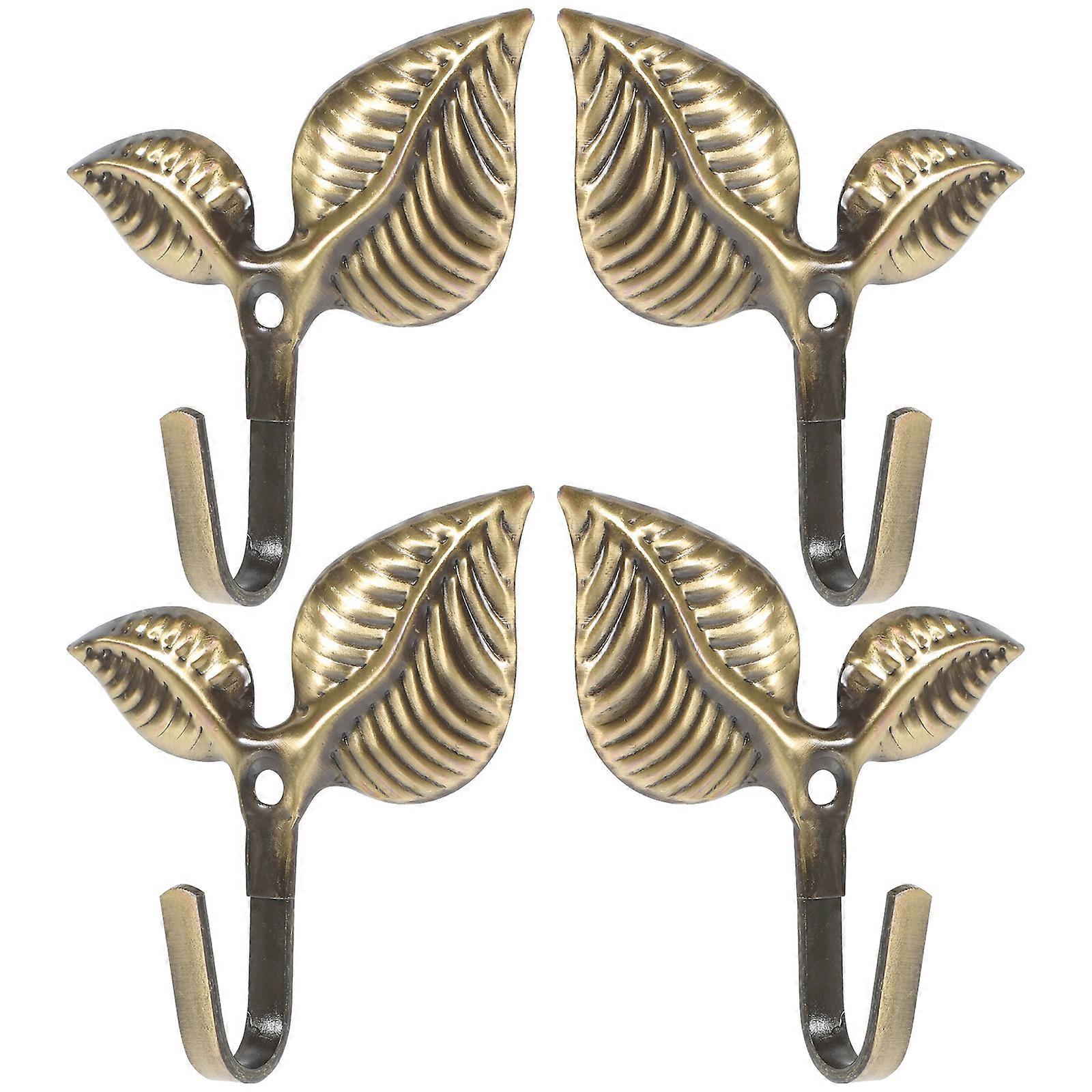 Rustic Wall Mounted Leaf Hook for Hanging 8Pcs Decorative Hooks