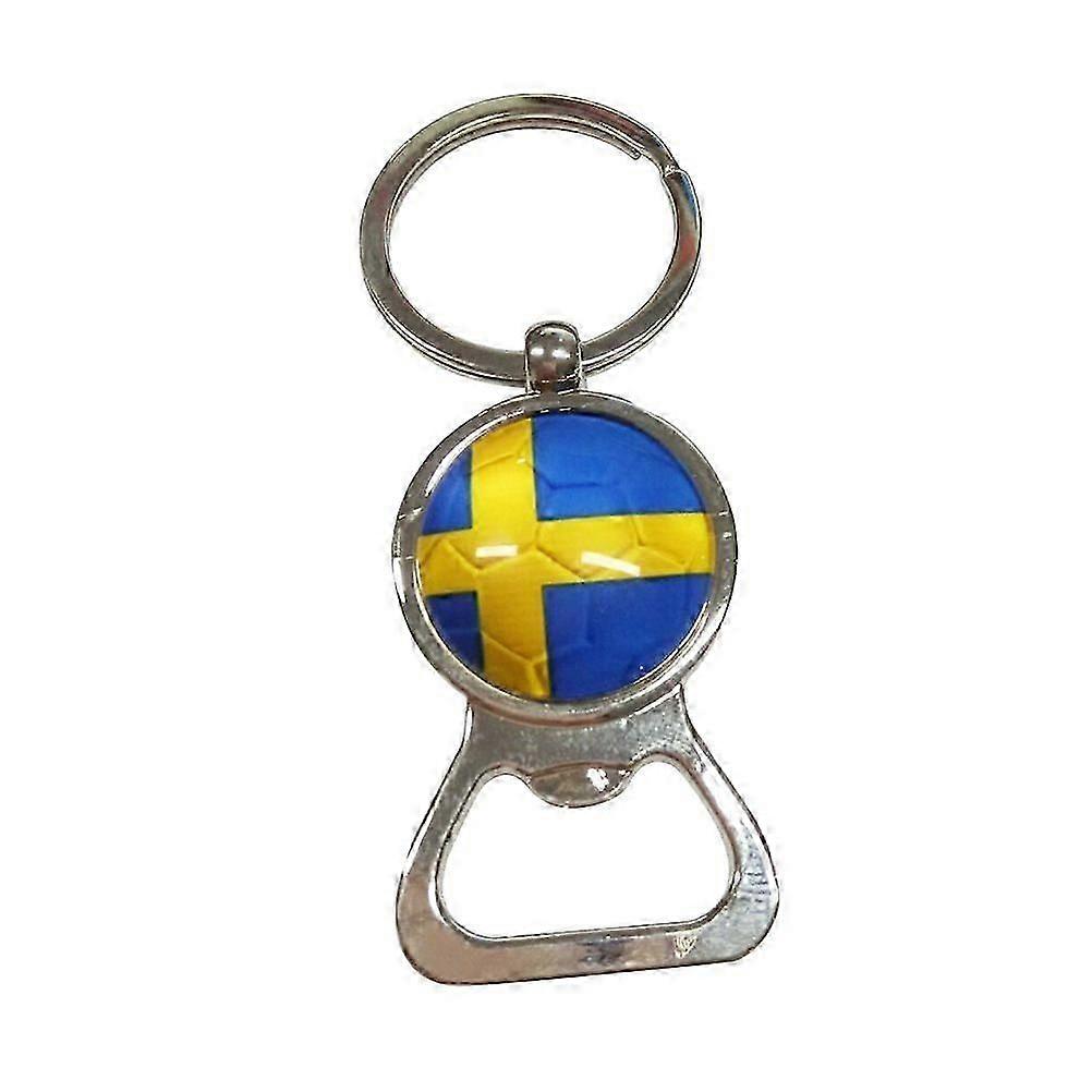 مفتاح زجاجة على شكل علم، سلسلة مفاتيح، مخلب، جيب كرة قدم، مفتاح زجاجة بيرة صغير، جديد لـ (السويد)
