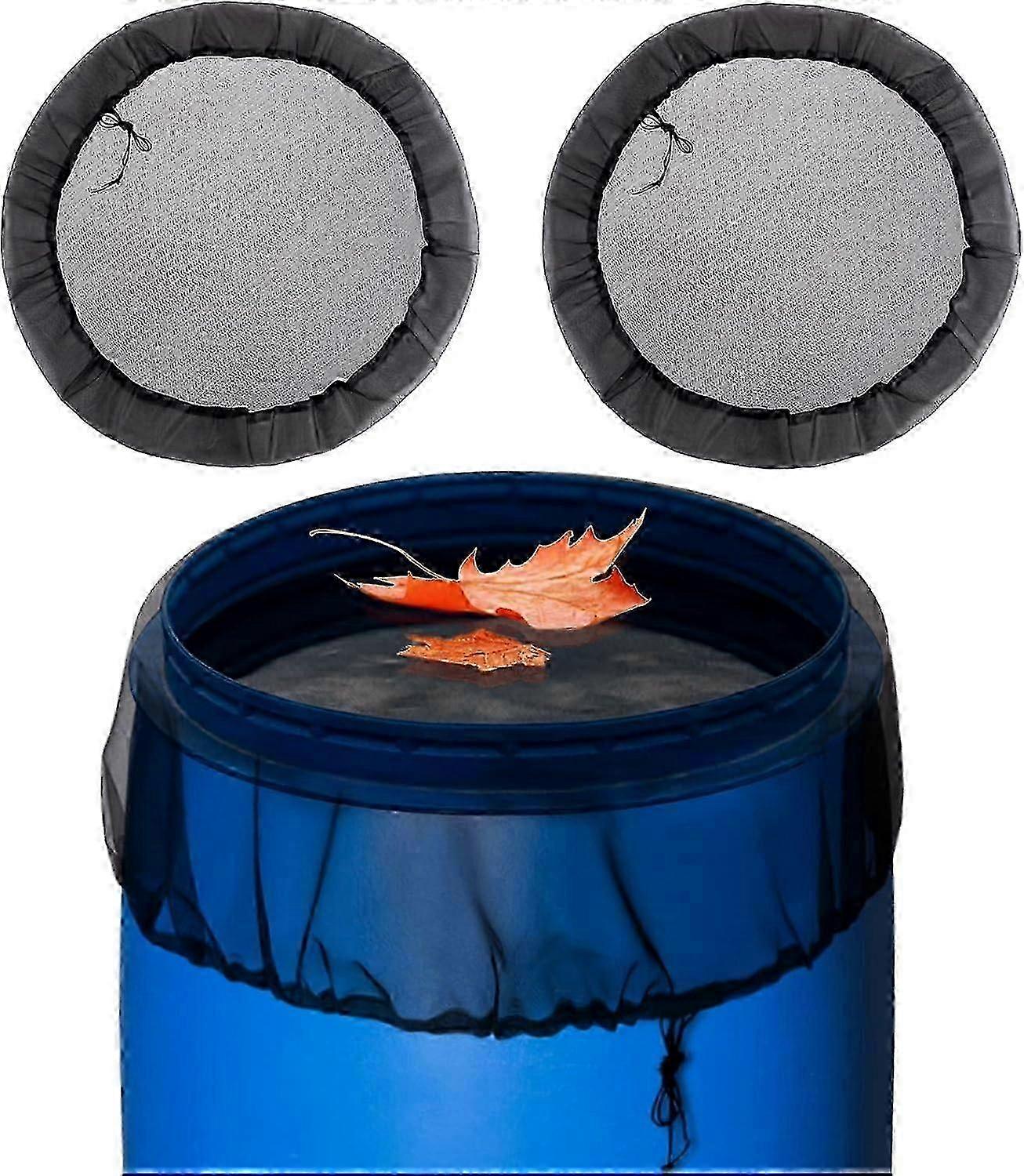 Mesh Cover for Rain Barrels with Drawstring Rain Barrel Netting Screen