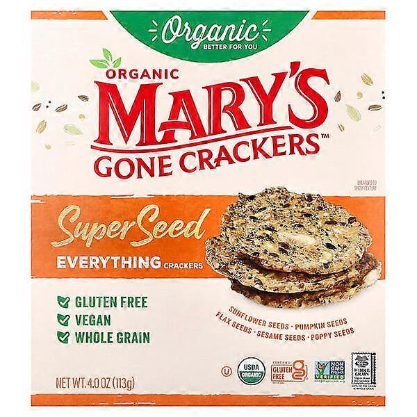Mary's Gone Crackers, Organic Super Seed Crackers, Everything, 4 oz (113 g)