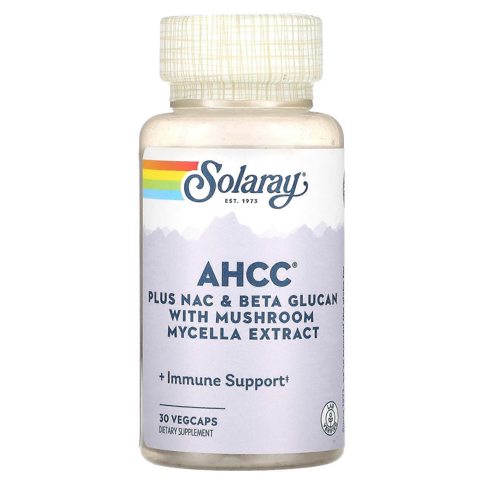 AHCC Plus NAC & Beta Glucan With Mushroom Mycelia Extract, 30 Vegecaps