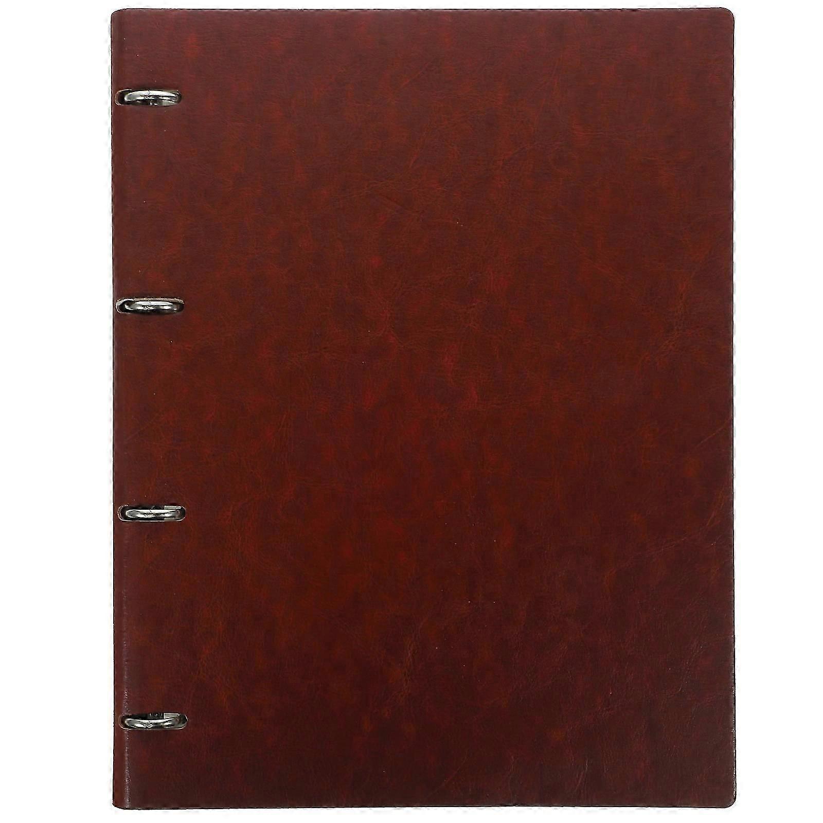 Binder Rings Notebook Suitable For Daily Use And Office Tasks Featuring Flat And Smooth Paper In Brown Color 1Set
