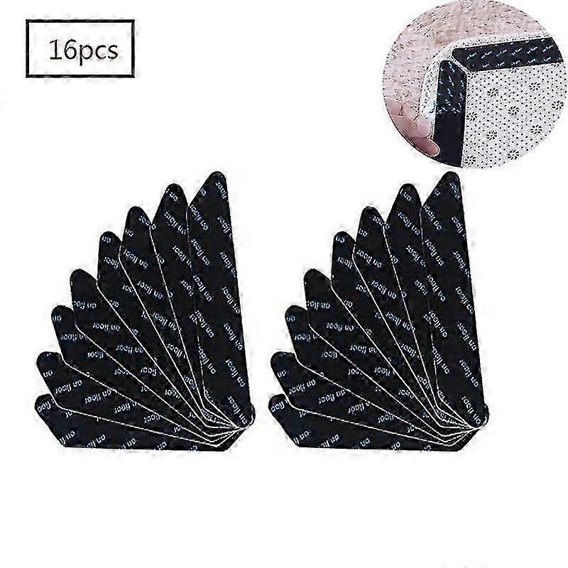 Tflycq Anti-Slip Mat For Carpet, 16 Pieces Carpet Stickers Washable And Reusable, Carpet Corner Non-Slip Carpet Stopper Strong Stickiness And Easy To