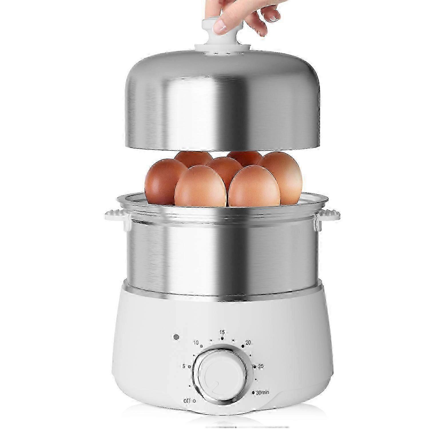 Egg Cooker - 14-Egg Capacity Electric Hard Boiled Stainless Steel Egg Cooker with 30-Min Timer and Auto Shut-Off 2025