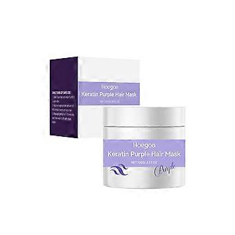 Hoegoa Purple Keratin Hair Mask Nourishes, Brightens, Leaves Fragrance, Softens, Straightens And Curls Hair