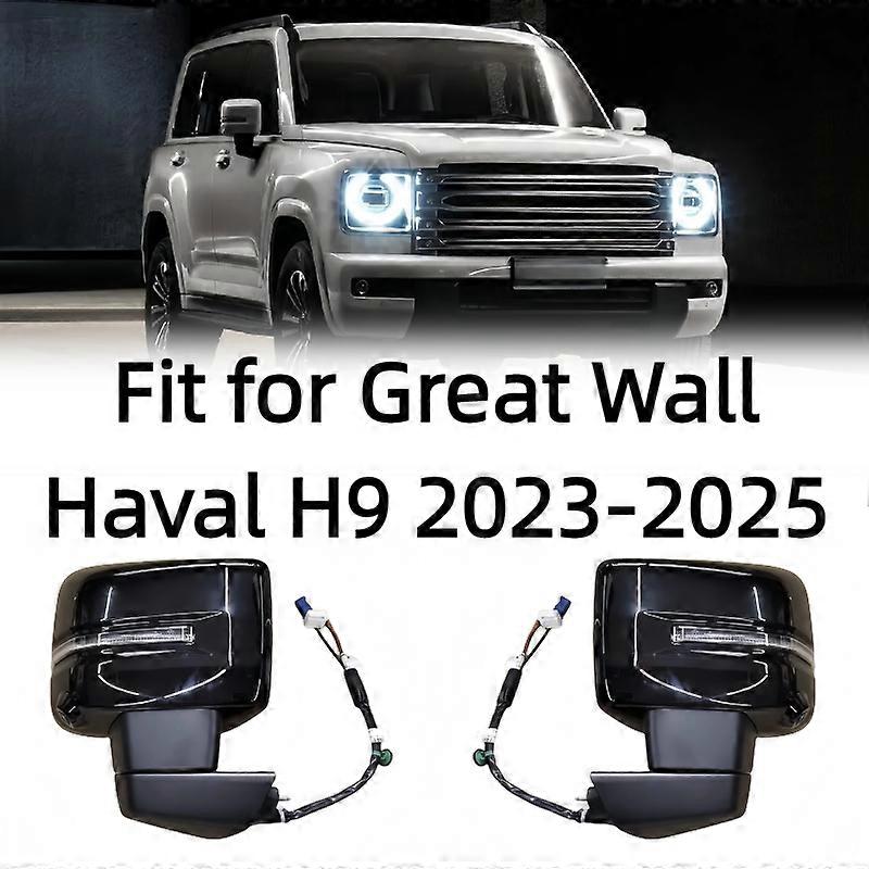 Applicable to Car Accessories For Great Wall Haval H9 2023-2025 Car Outside Rearview Mirror Side Rear View Mirror Assembly