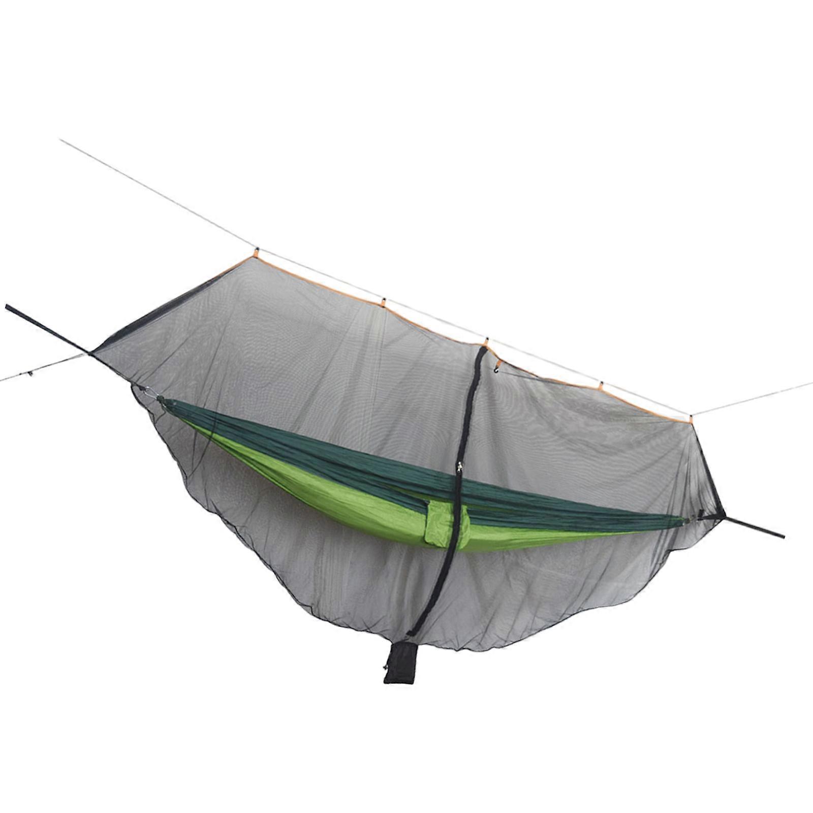 Breathable Quick Install Hammock Insect Net Removable Mesh Shelter Mosquitoes Proof Design For Backpacking And Travel  Orange yellow black 