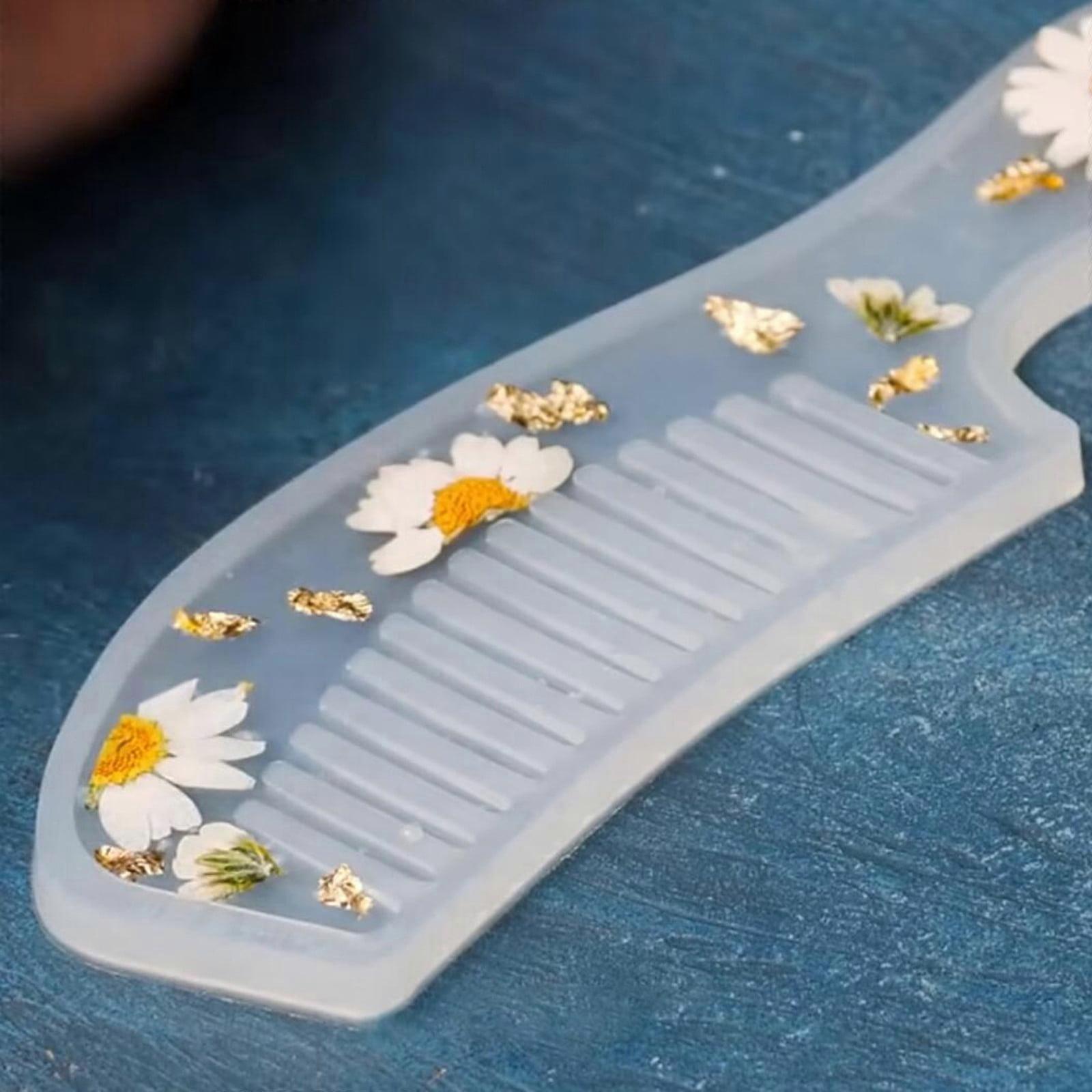 Feltree 2PCS Comb Silicone Molds for Epoxy Resin, Compatible with DIY Hair Comb Casting Kit, Craft Making & Handmade Tools