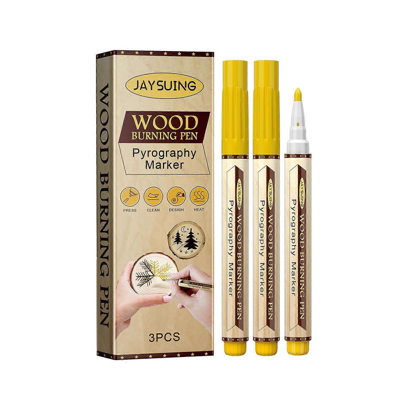 Jaysuing Combustion Marker, Wood Branded Coasters Cutting Board Handmade Diy Design Burning Pyrography Pen