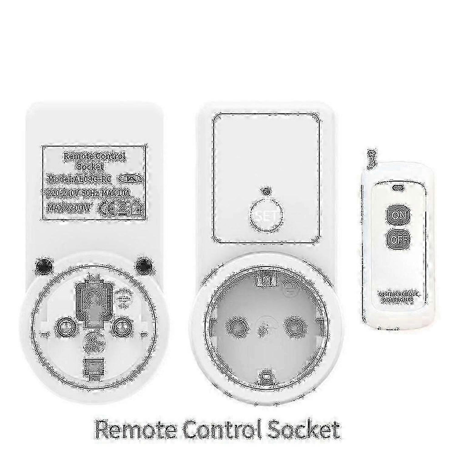 2025 Remote control power outlet for home 5x wireless EU smart plug