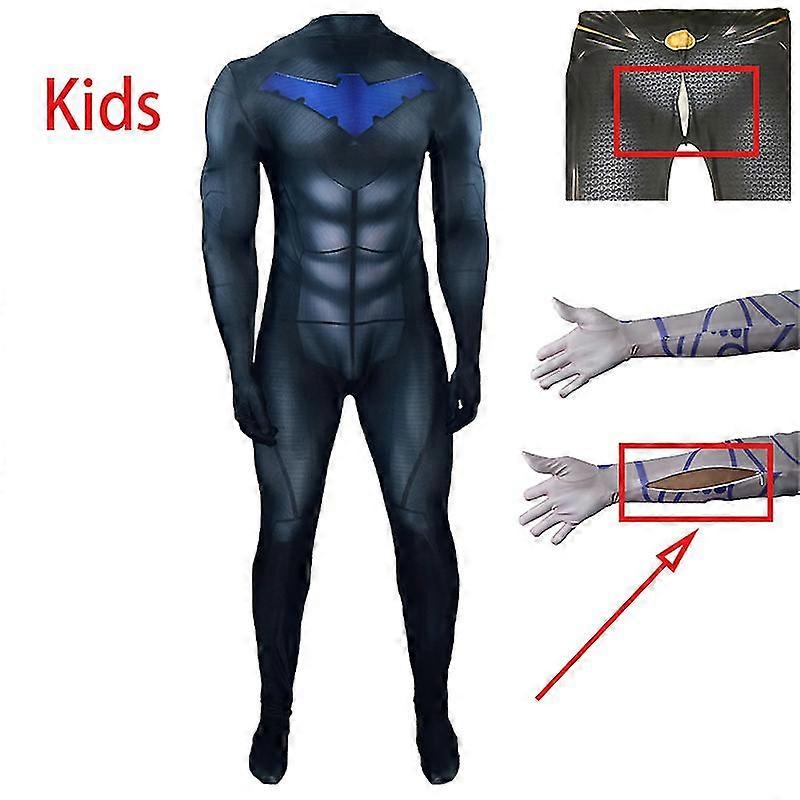 映画 ナイトウィング コスプレ コスチューム ボディスーツ スーパーヒーロー ジャンプスイット コミック ゼンタイスーツ ハロウィン カーニバル パーティー 男性 子供 ロールプレイ