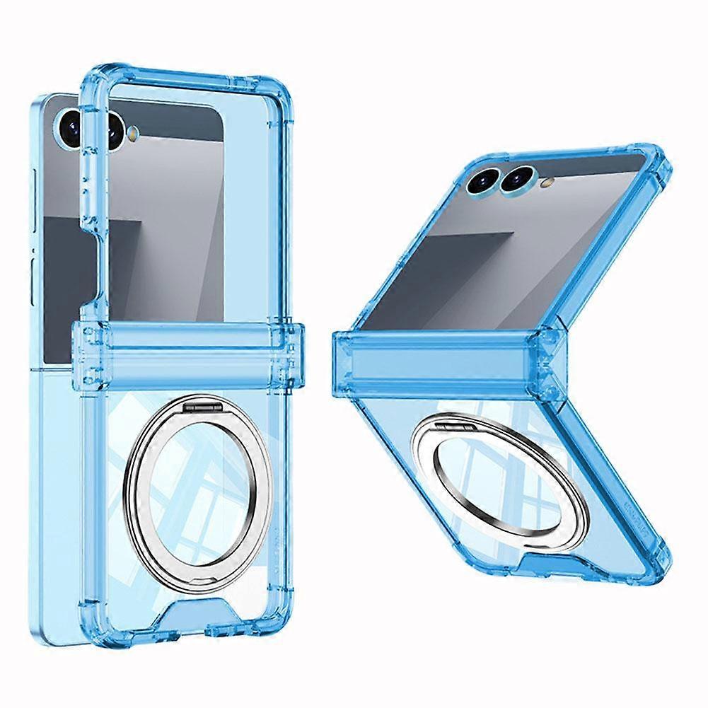 Magnetic Wireless Charging Case Transparent PC Protective Cover with Stand Multiple Colors