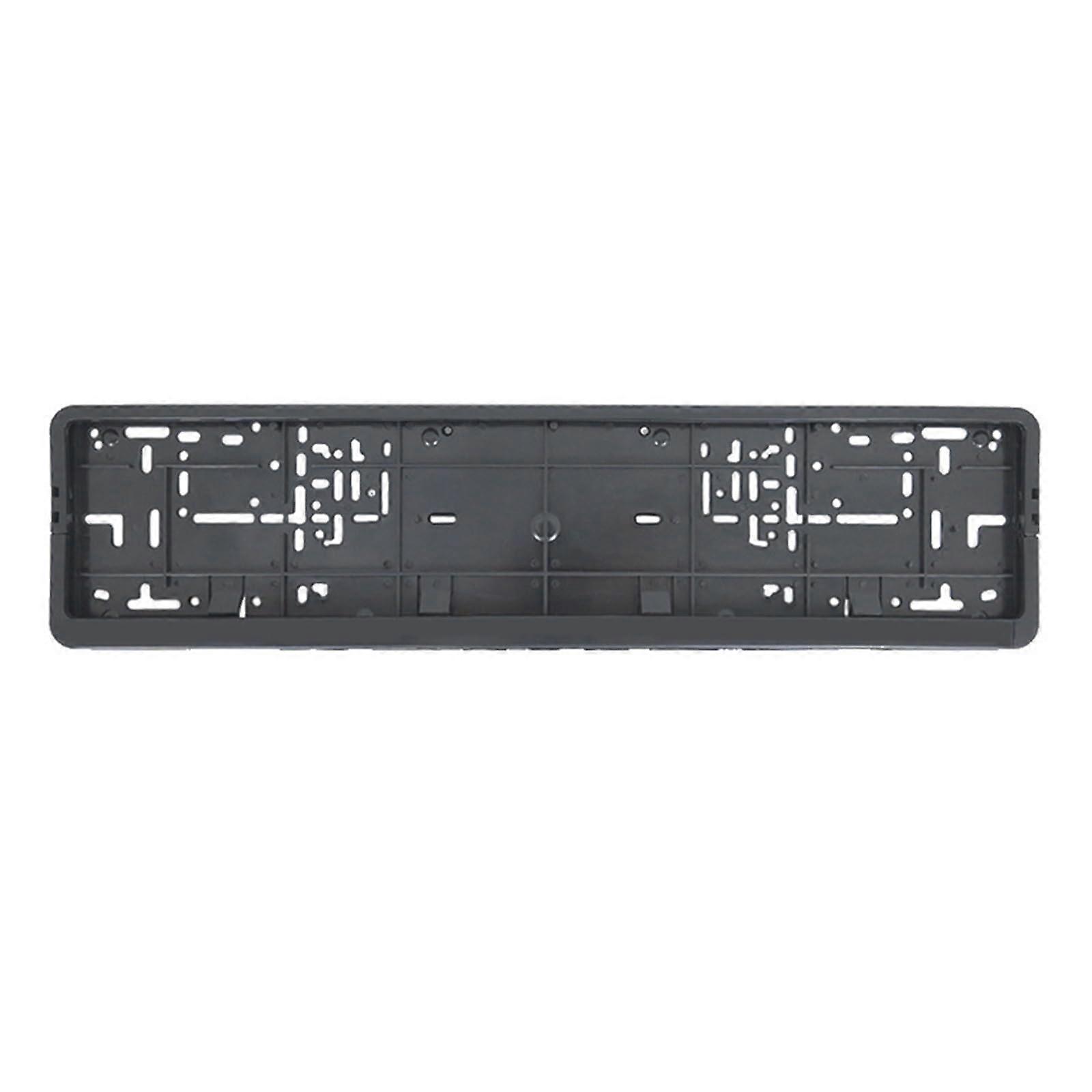 License Plate Frame Open Size Black Waterproof Holder With Mounting Auto Accessory