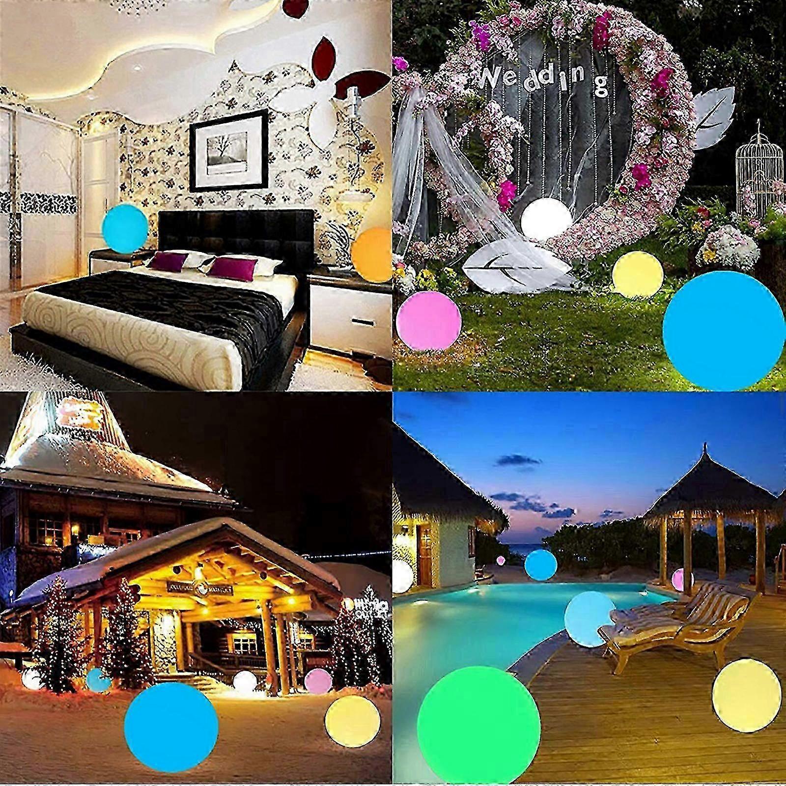 Floating Pool Lights Swimming Pool Lights Balls Waterproofs Inflatable Floating Light Yard Lawn Lamp Beach Inflated Balls