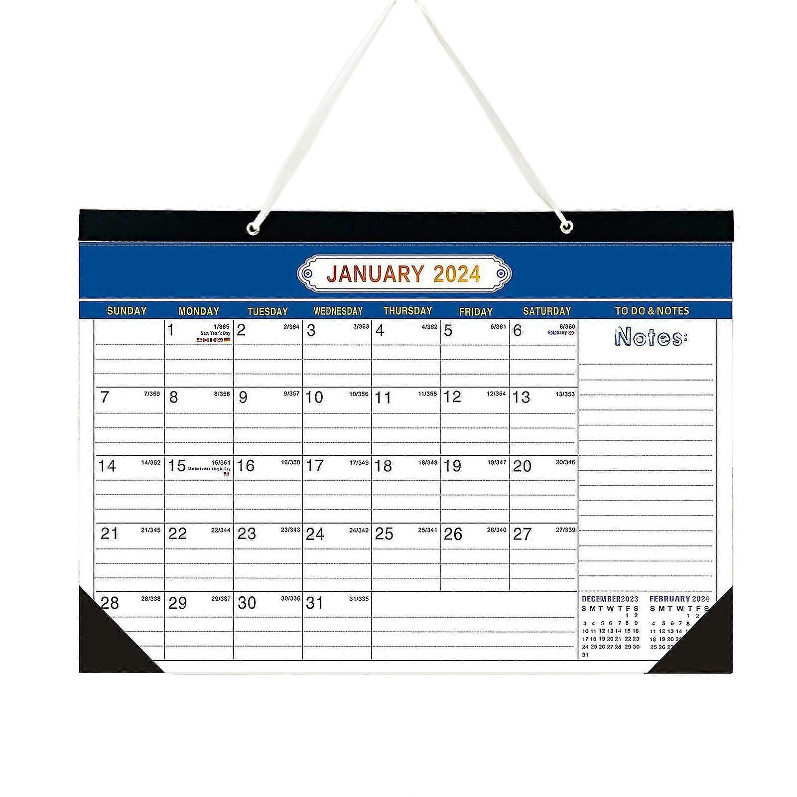 18-Month Desk Calendar 2024-2025 Wall Or Desktop Monthly Planner With To-Do List And Notes Home Office School And Teacher Planning Tool FAN0556
