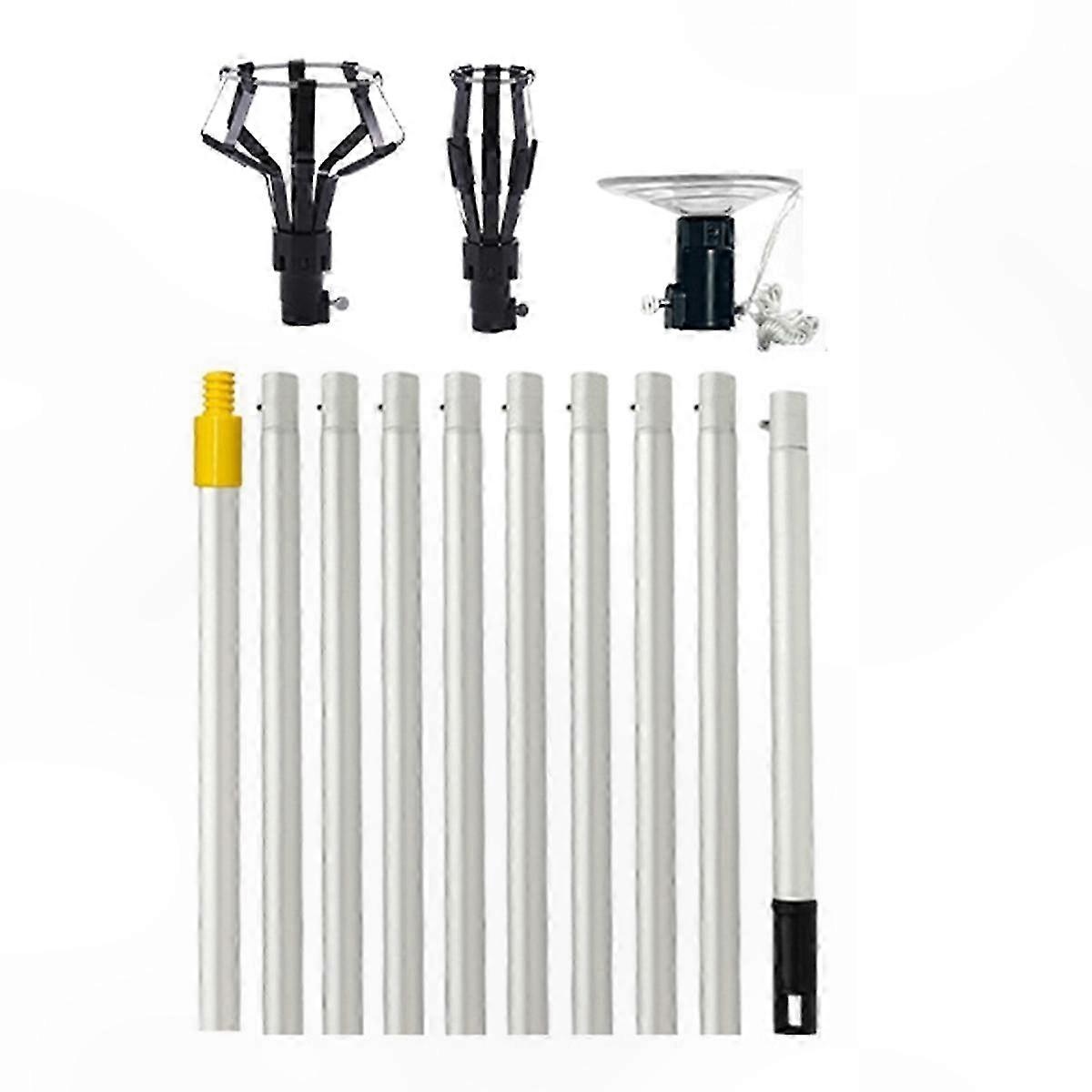 3-13FT Telescopic Light Bulb Changer for High Ceilings, Extendable Pole with Basket