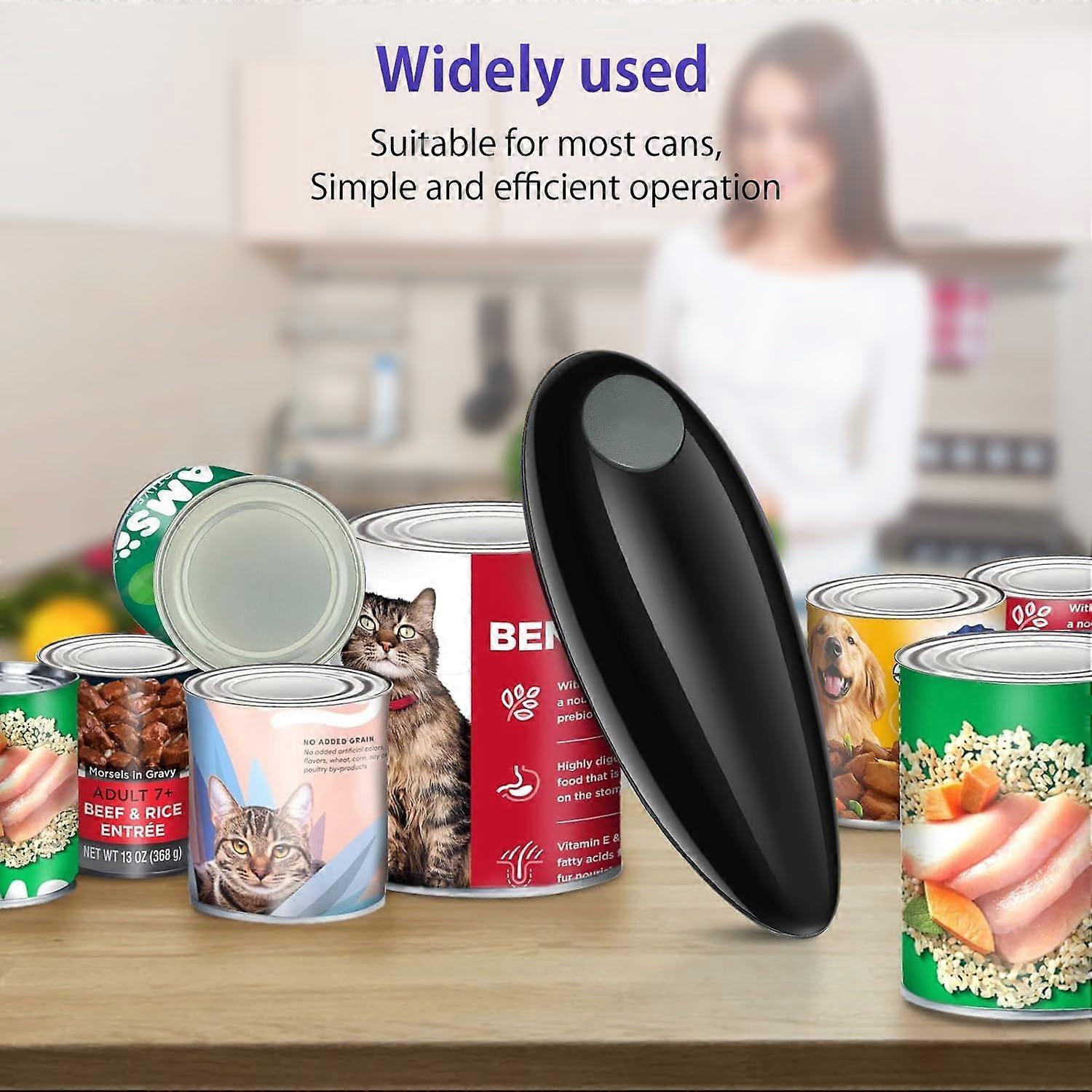 Electric can opener can easily remove the lid of the can, open the can without sharp cuts, very safe, suitable for giving to people with weak hand st