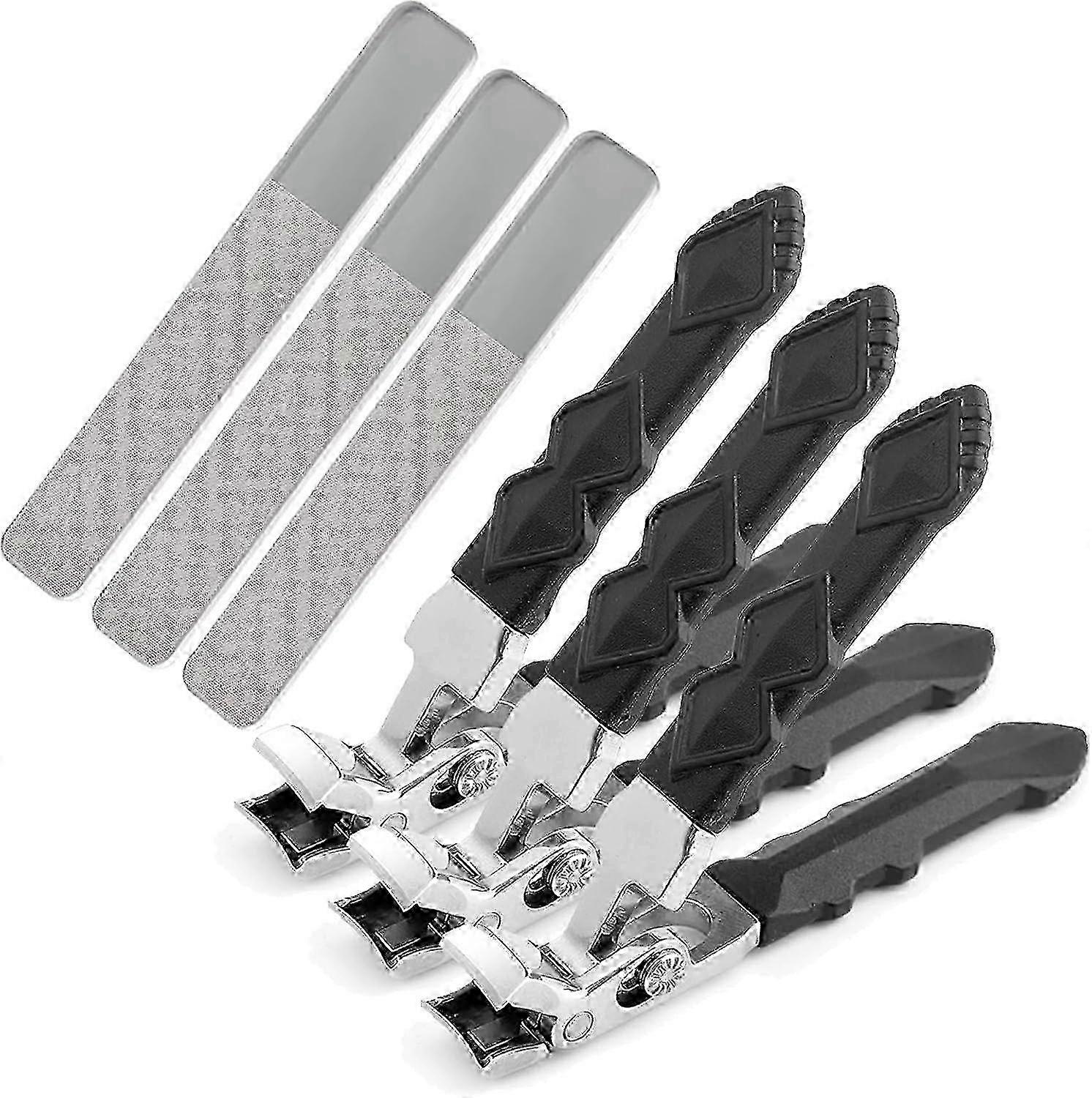 Wide jaw nail clipper for elderly with stainless steel blades and catcher