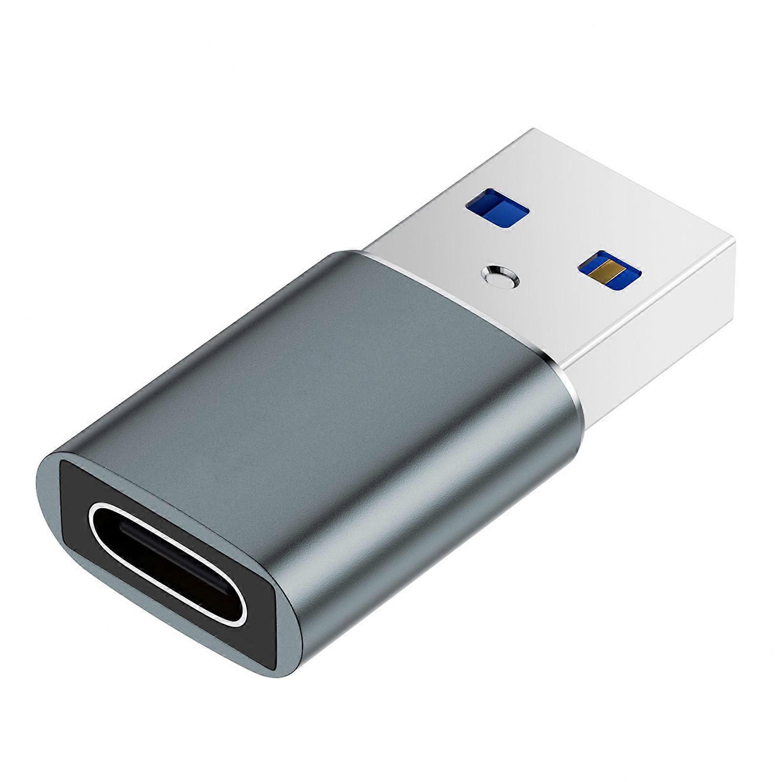 USB3.0 to Type C Converters With Metal Shell Highly speed File Transfer for Seamlessly Smartphones Laptops Connectivity  Grey
