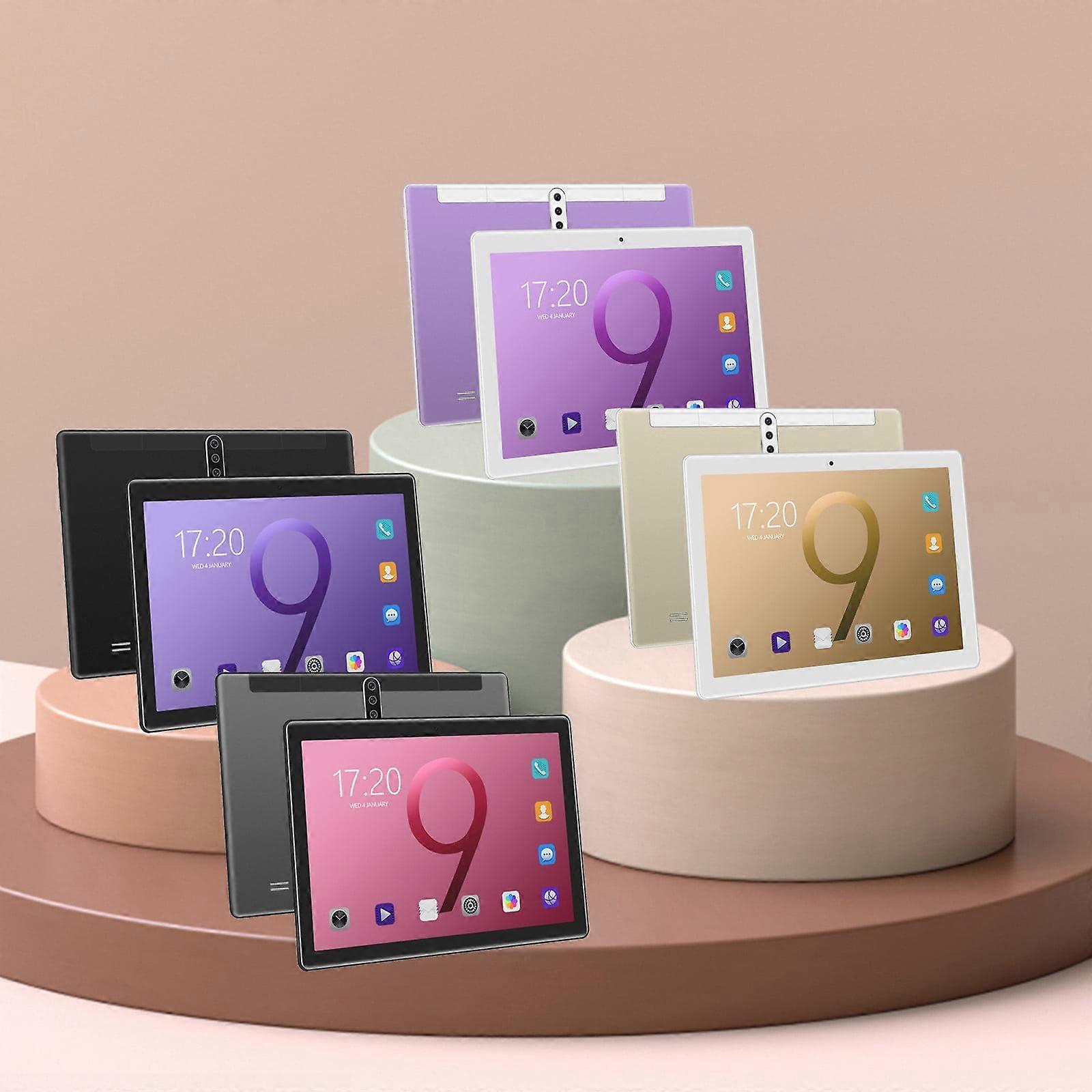 Jacenvly 2024 Kids Tablet 2+16GB 10-Core Android HD Screen Learning Game Video Office Purple, compatible with Sim