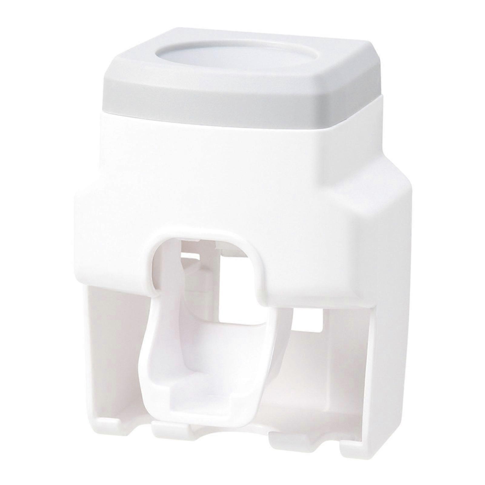 Automatic Toothpaste Dispenser Set Easy to Install Wall-Mounted Toothpaste Squeezer with Toothbrush Holder Bathroom Accessories