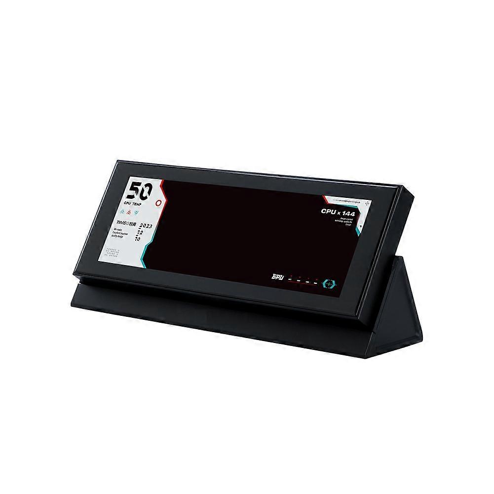 4.6 Inch USB Chassis Secondary Screen 960x320 IPS LCD CPU GPU RAM Weather Monitor Desktop Display No AIDA64 Black