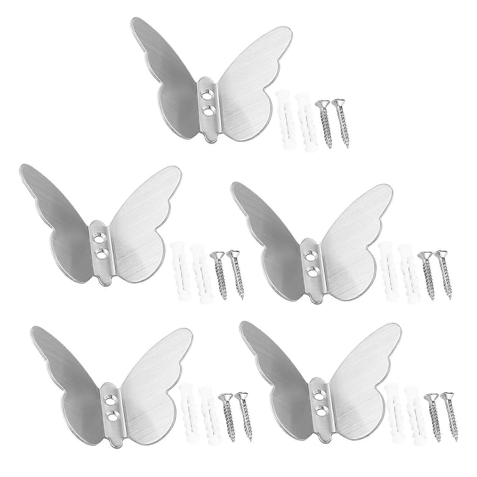 Κομψά σχέδια πεταλούδων Γάντζοι διακοσμητικοί γάντζοι σχήματος πεταλούδας κρεμάστρας ανοξείδωτου κατάλληλοι για οποιοδήποτε ασήμι δωματίων