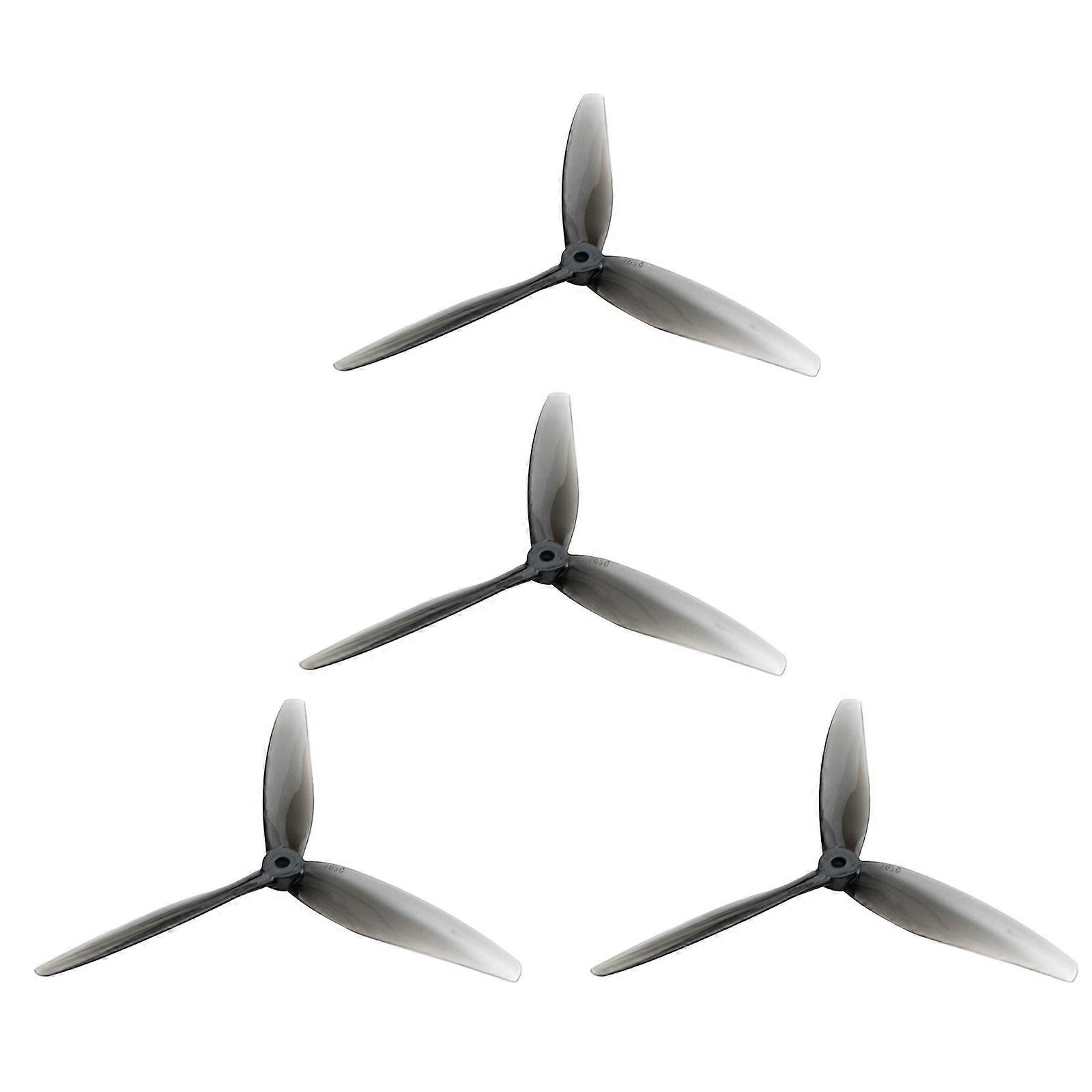 3 Paddle Propeller CW CCW Props with 5mm Mounting Hole for 2806.5 2808 Motor for Gemfan 7050 Racing Drones Accessories  Gray