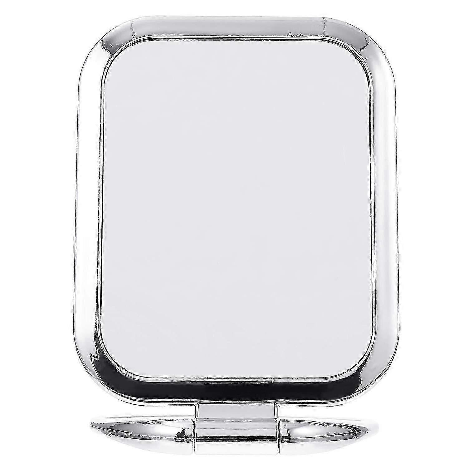 Double Sided Magnifying Makeup Mirror with Stand Silver