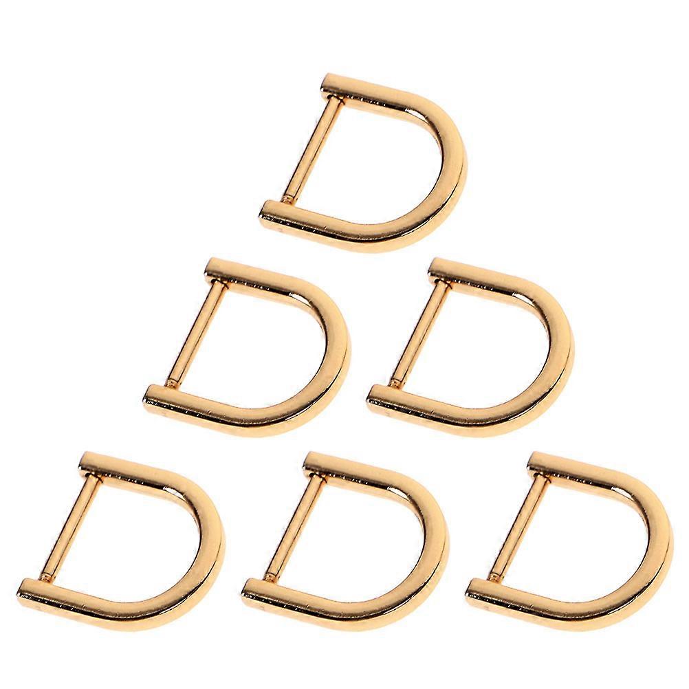 6Pcs Horseshoe Shape D Rings Shackle Detachable Connection Golden Zinc Alloy for Diy Projects