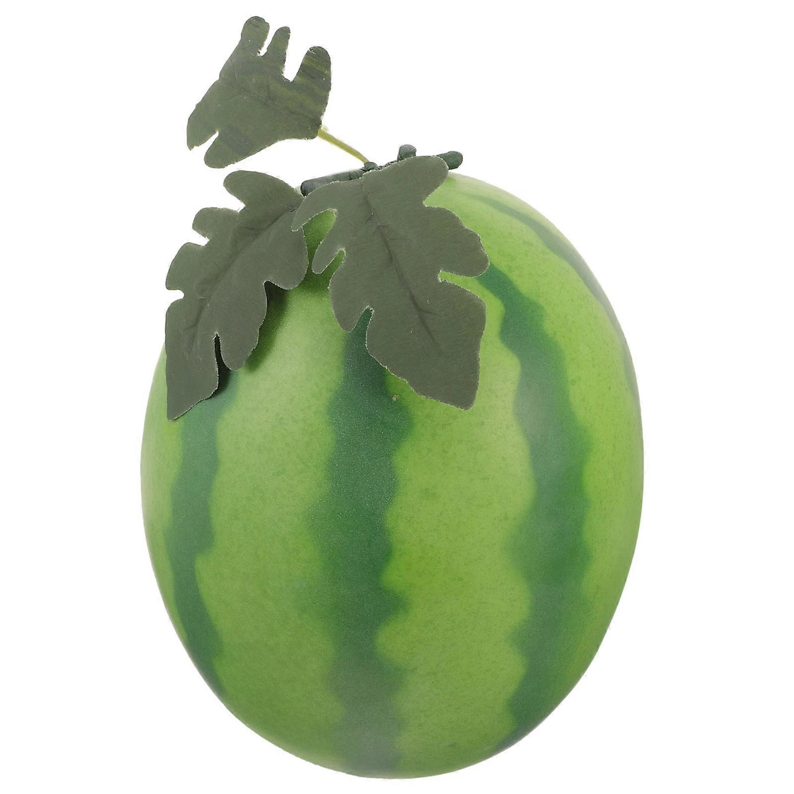 Decorative Watermelon Model for Decoration 2Pcs Green Artificial Foam Fruit