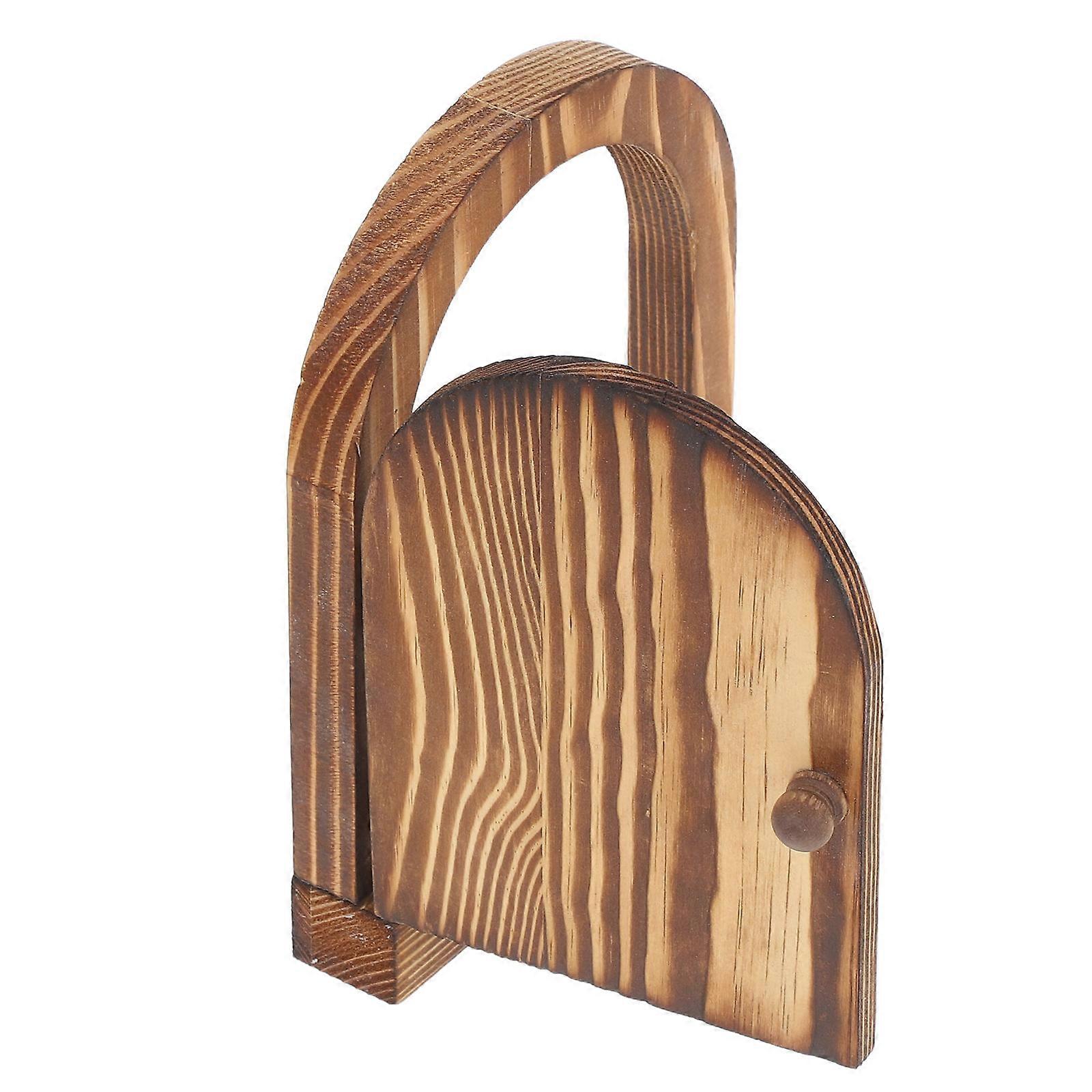 Solid Wood Light Switch for Home with Door Shaped Design