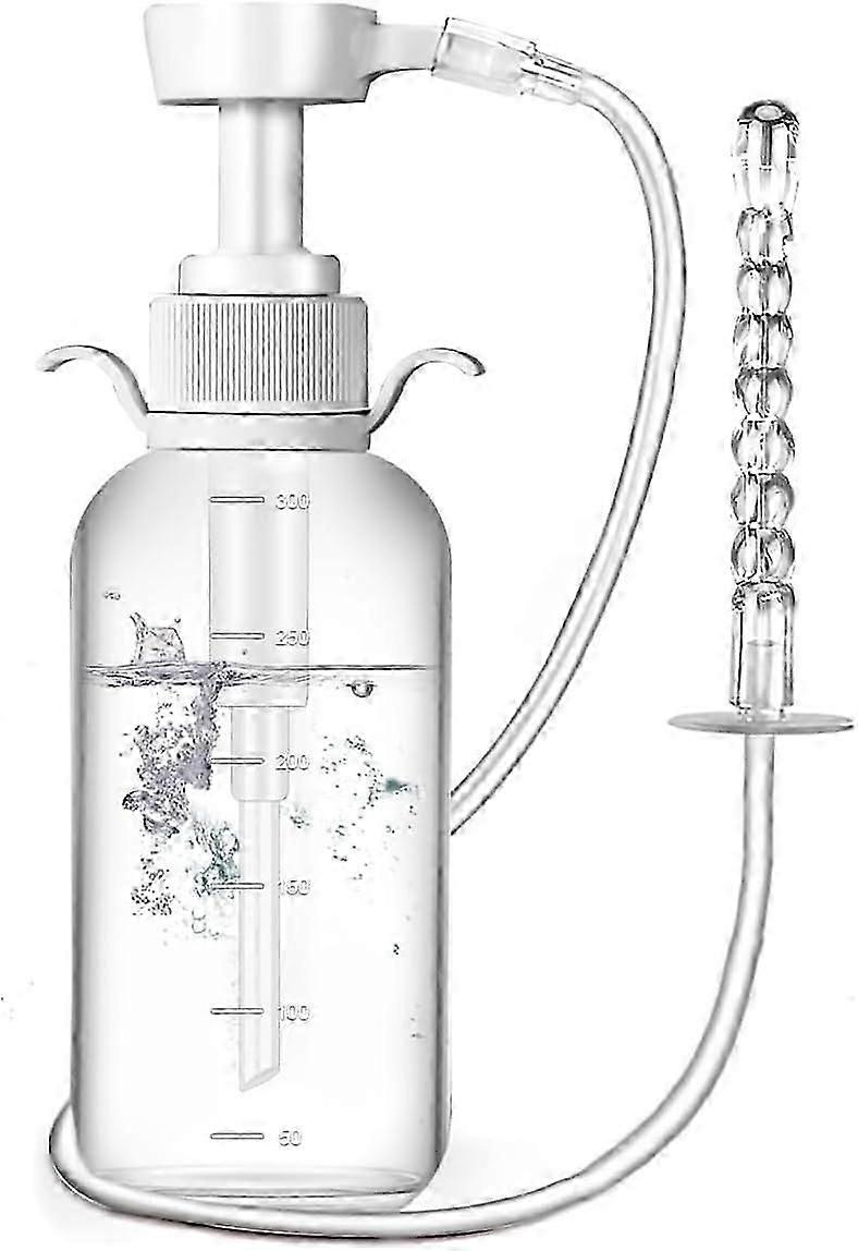 مجموعة تنظيف المهبل للدوش الشرجي المضاد للارتجاع ، مجموعة حقنة شرجية لتنظيف القولون ، دش مهبلي للنساء بالضغط اليدوي وحقنة شرجية بطرف الفوهة (300 مل)