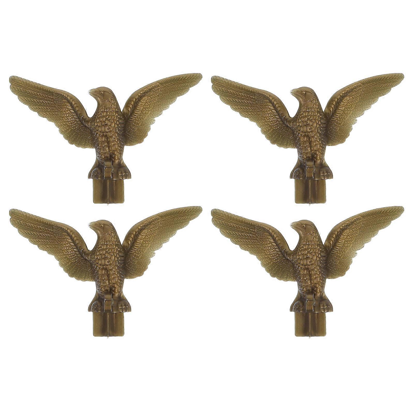4pcs Plastic Flagpole Eagle Topper Flagpole Eagle Flag Pole Toppers Ornament