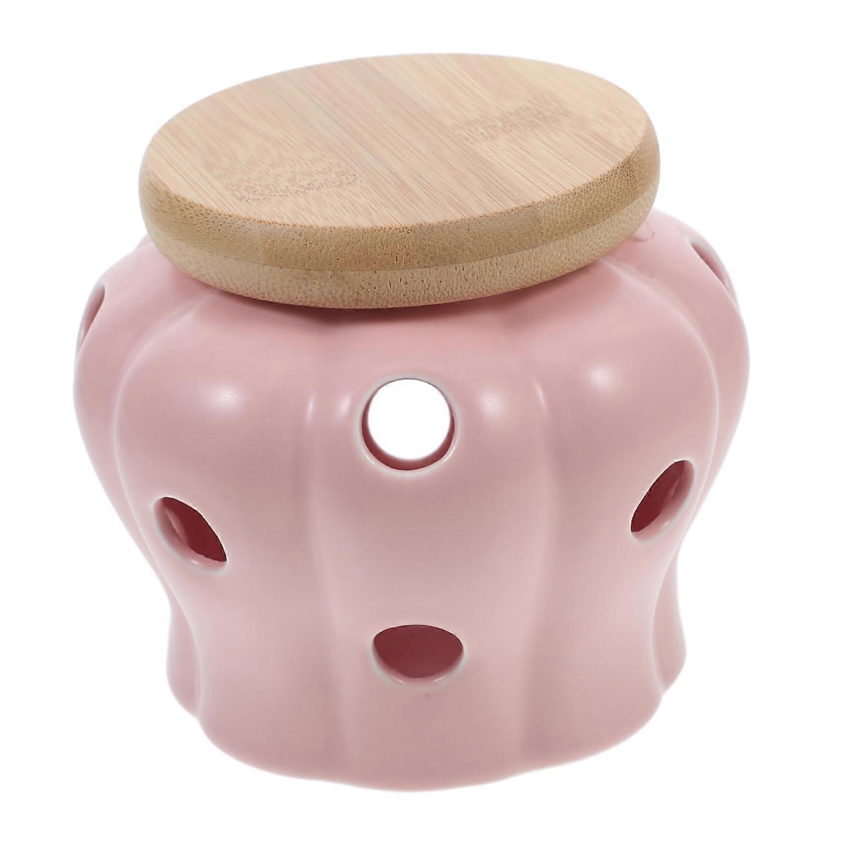Garlic Keeper Ceramic Jar with Ventilated Airflow for Extended Freshness and Large Capacity Storage