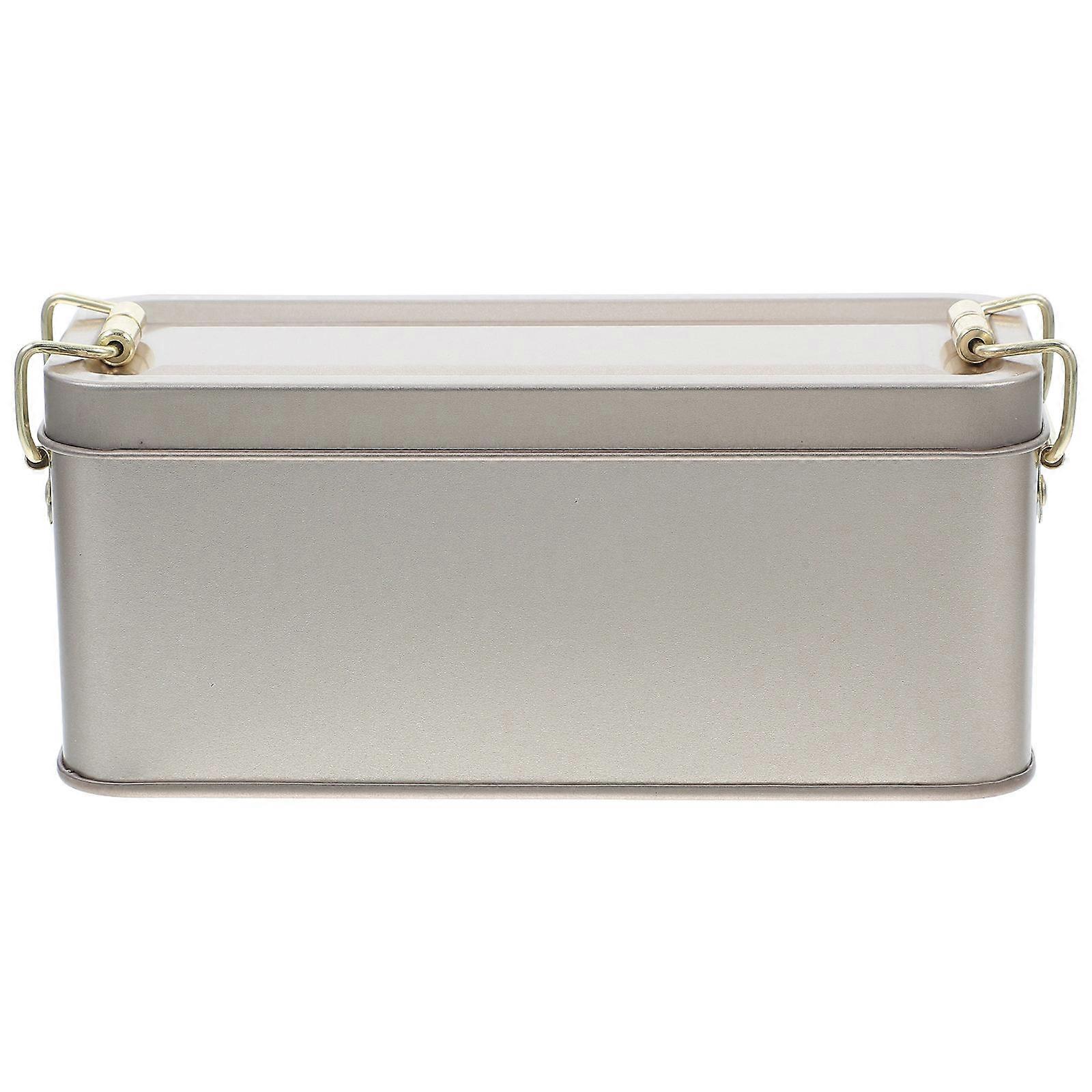 Iron Decorative Storage Tin Box for Snacks with Lid